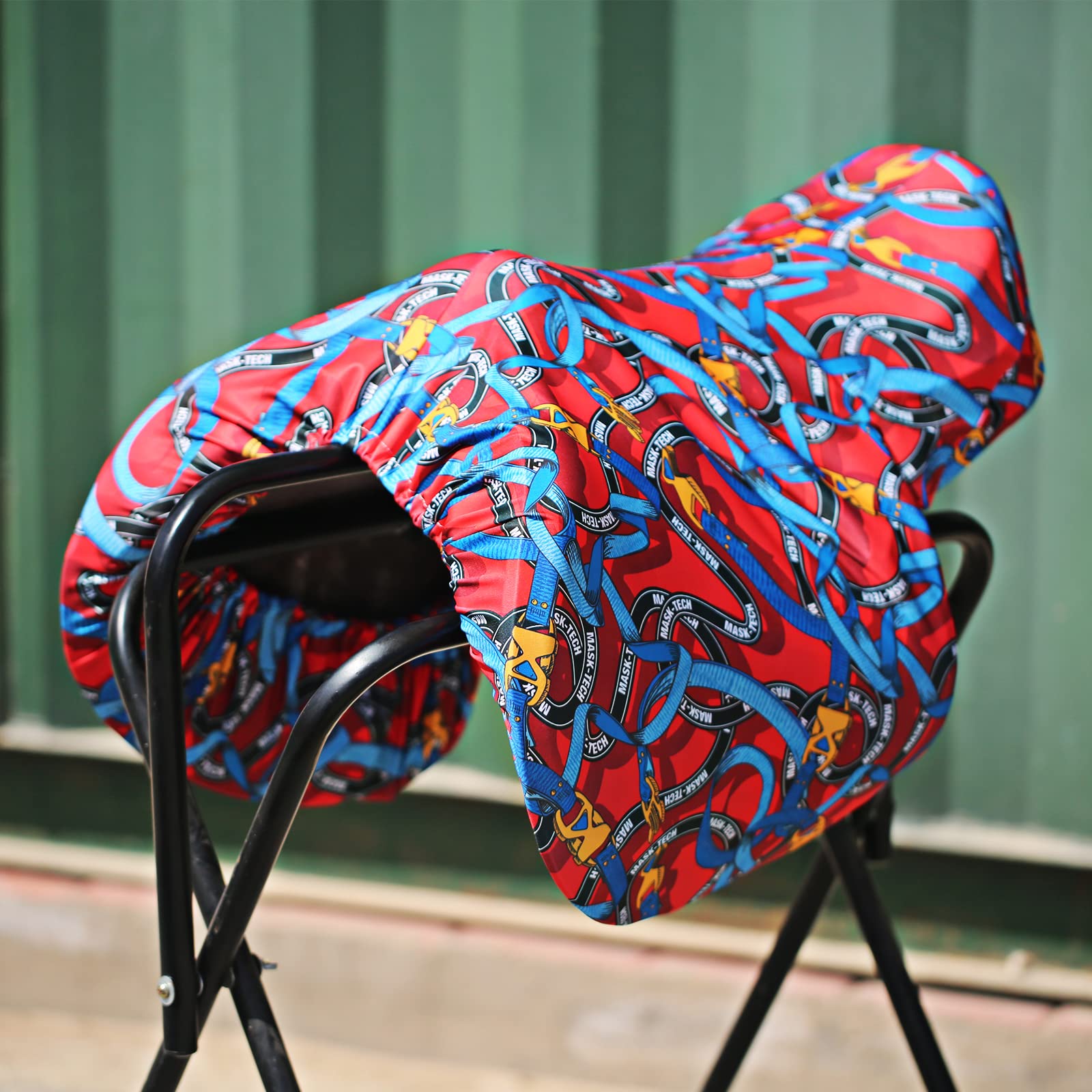 Harrison Howard Stretchy Saddle Cover Keep Saddle Scratch-And-Dust Free Multi-Prints Gp/Cc Saddle Cover-Entwined