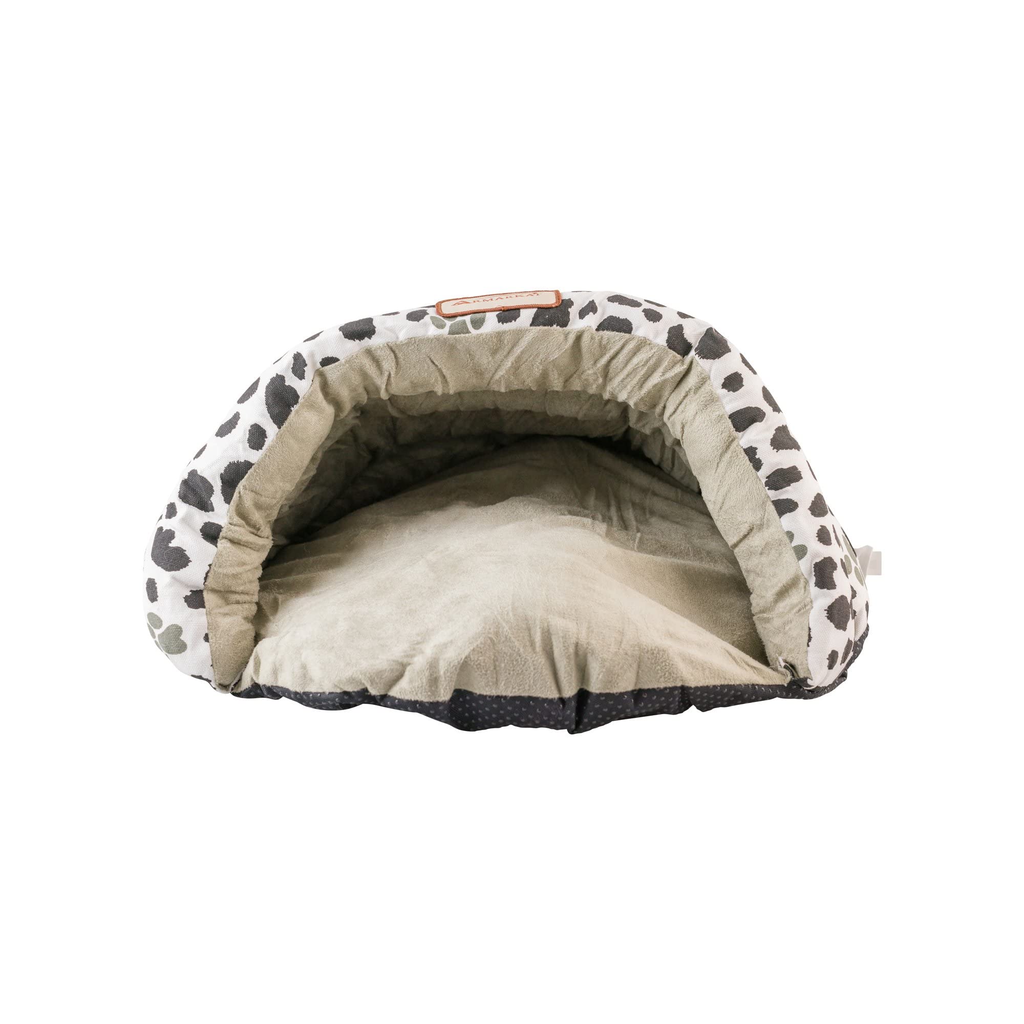 Armarkat Paw Print Cat Bed Size, 20-Inch by 11-Inch, Sage Green & Pawprint