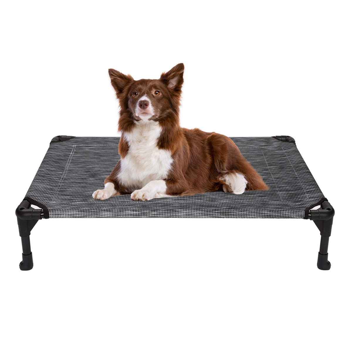 Veehoo Cooling Elevated Dog Bed, Portable Raised Pet Cot With Washable & Breathable Mesh, No-Slip Feet Durable Dog Cots Bed For Indoor & Outdoor Use, Medium, Cwc1803-M