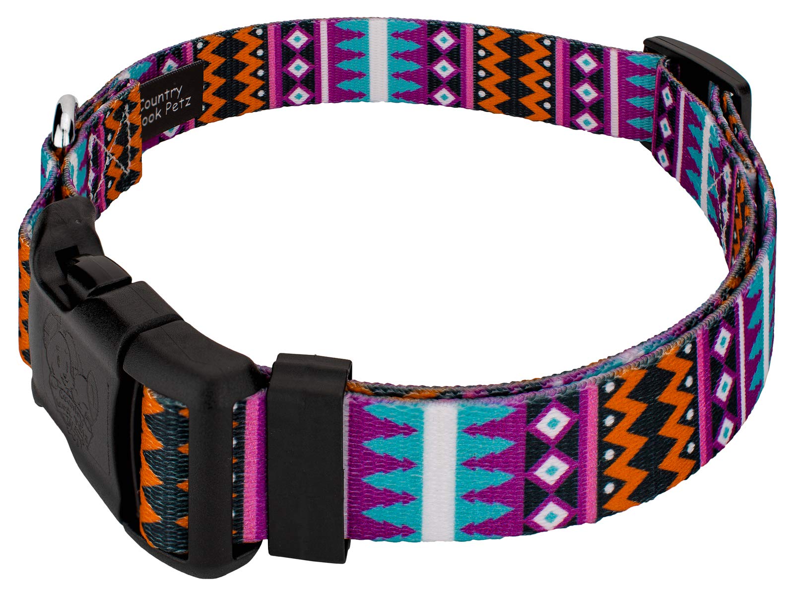 Country Brook Petz - Deluxe Santa Fe Dog Collar - Made in The U.S.A. - Country and Western Collection Featuring Rustic Designs (