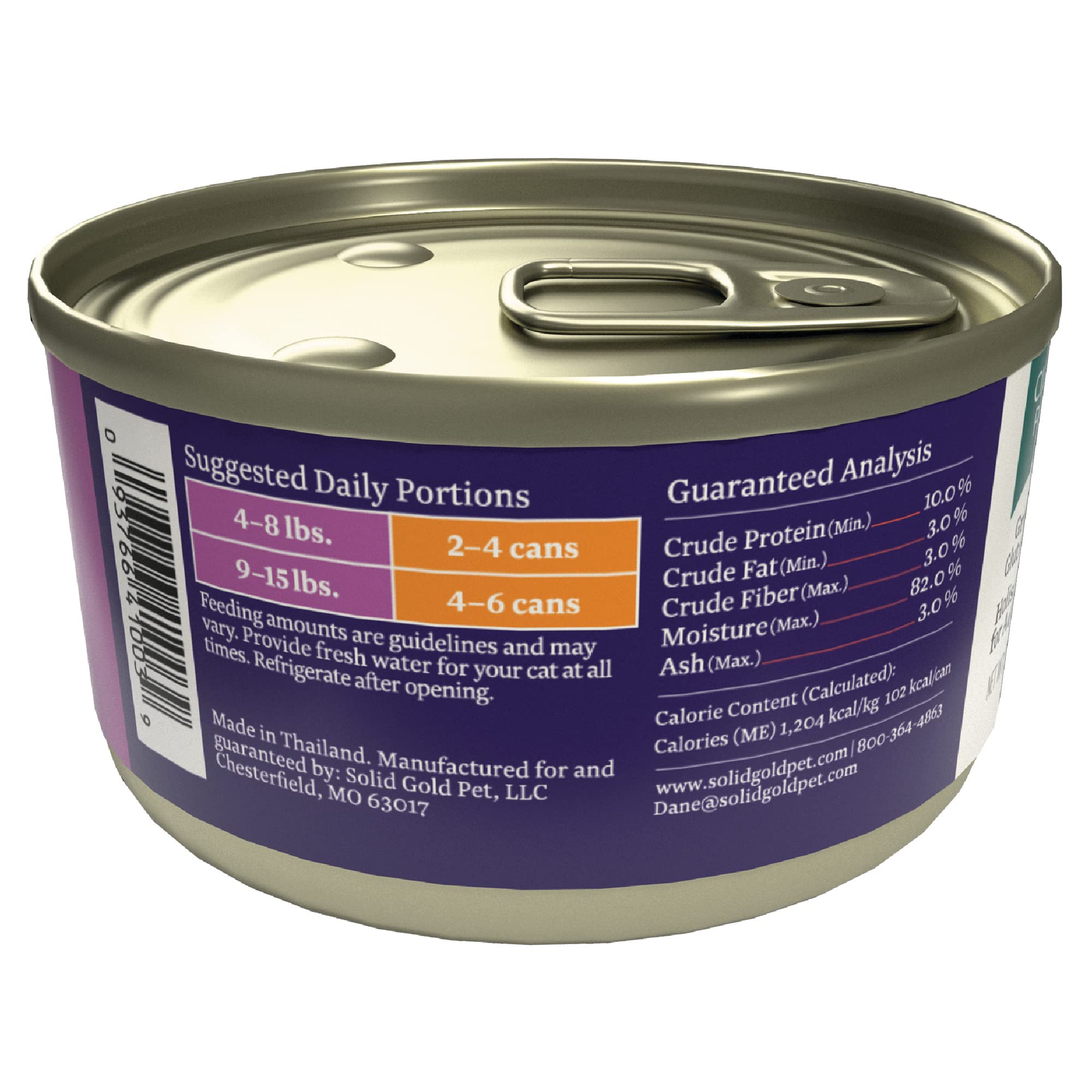 Solid Gold Wet Cat Food Pate - High Protein Grain Free for Adult & Senior Cats - 3oz (24 Count) - Made with Real Chicken