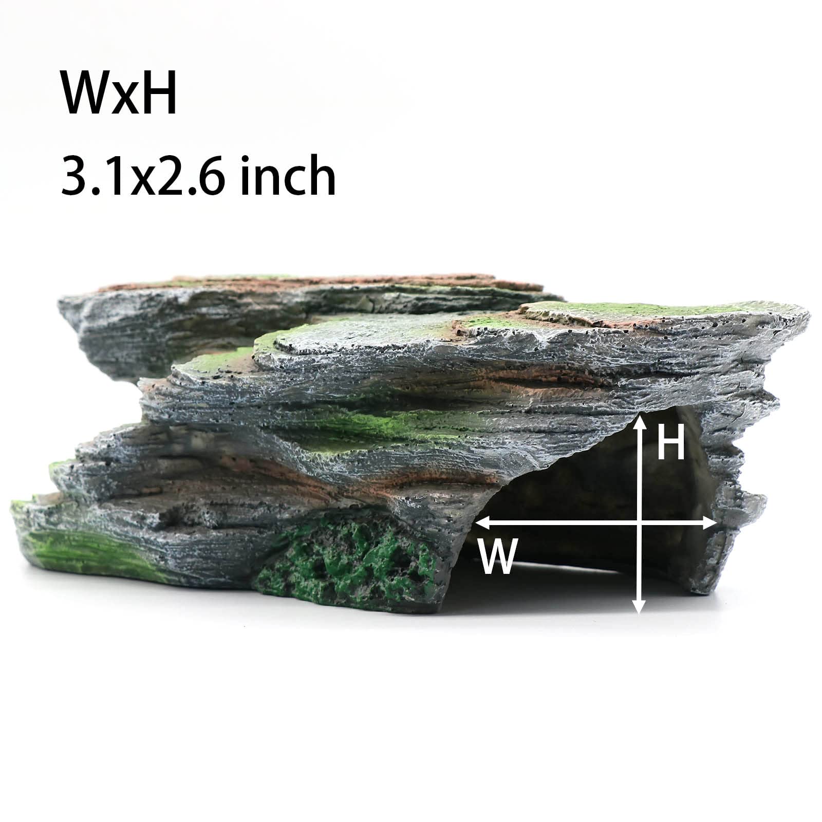 Reptile Resting Terrace Tortoise Climbing Platform Shale Scape Step Ledge, Reptile Cave Hideout Leopard Gecko Accessories Decora