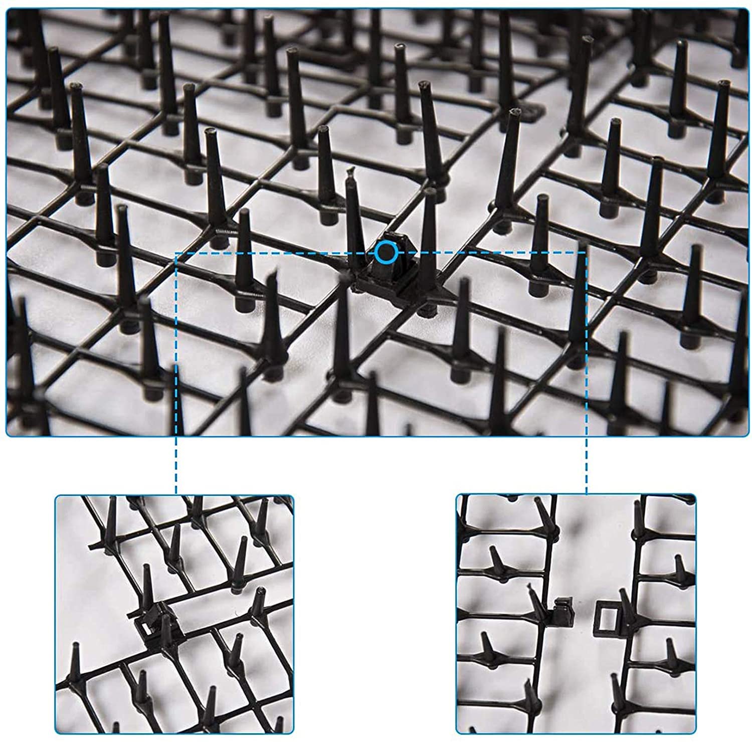 Oceanpax 2Pcs 6.5Ft Cat Scat Mat With Spikes, Prickle Strips Network Digging Stopper Outdoor Spike Deterrent Mat, 78 Inch X 11 I