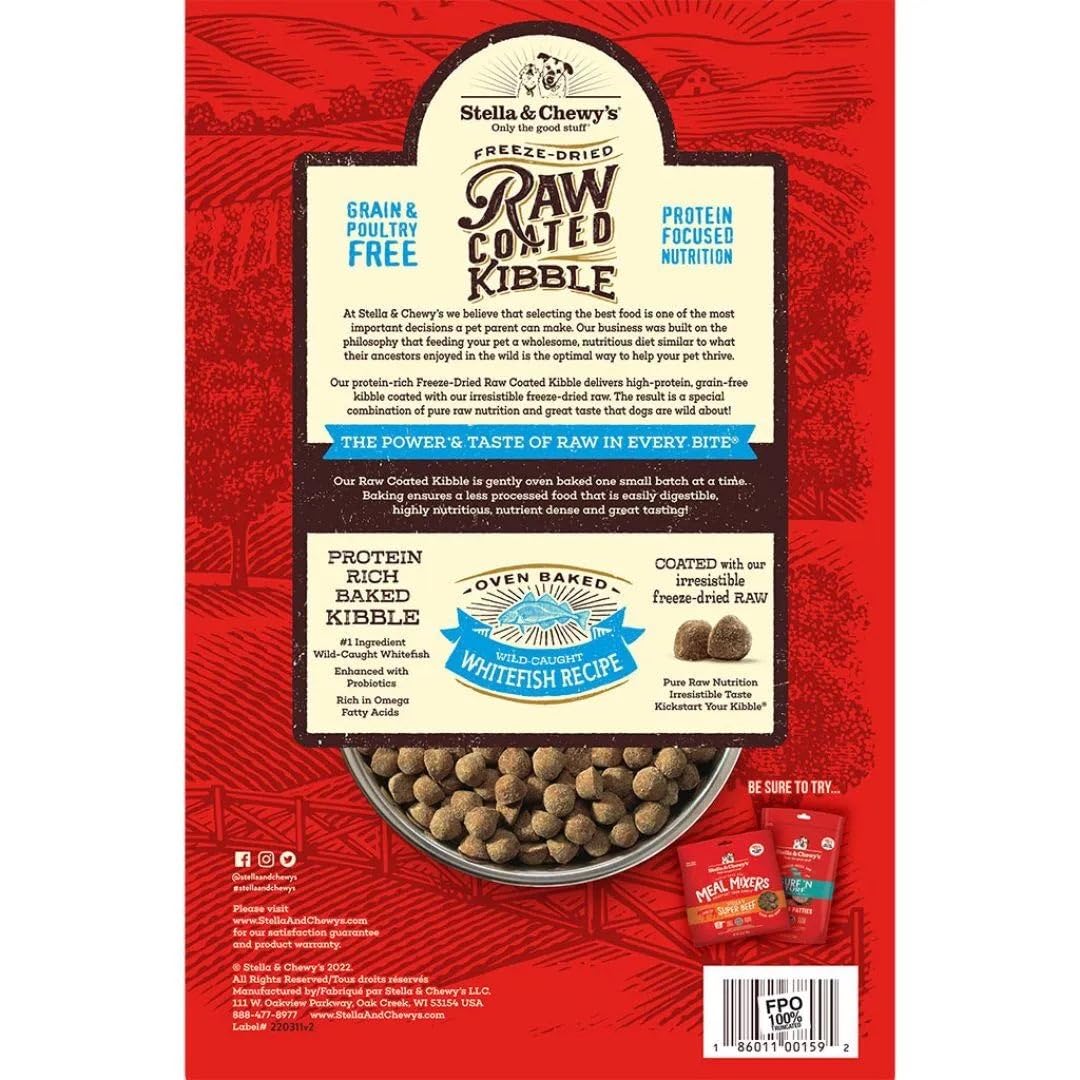 Stella & ChewyS Raw Coated Whitefish Recipe Dog Food 3.5Lb