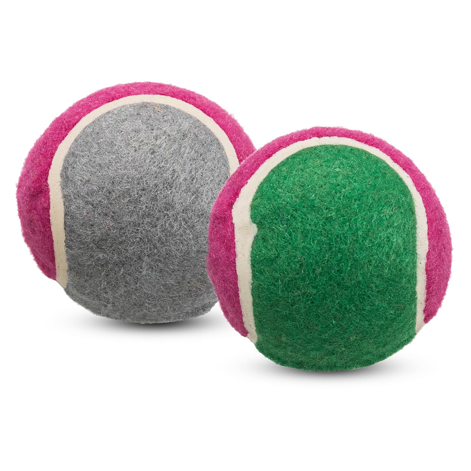 TRIXIE Tennis Ball Toy for Dogs & Cats | Pack of 2 | Natural Rubber Dog Ball | High Bounce, Durable & Safe Play Toy | 6 cm | Pro