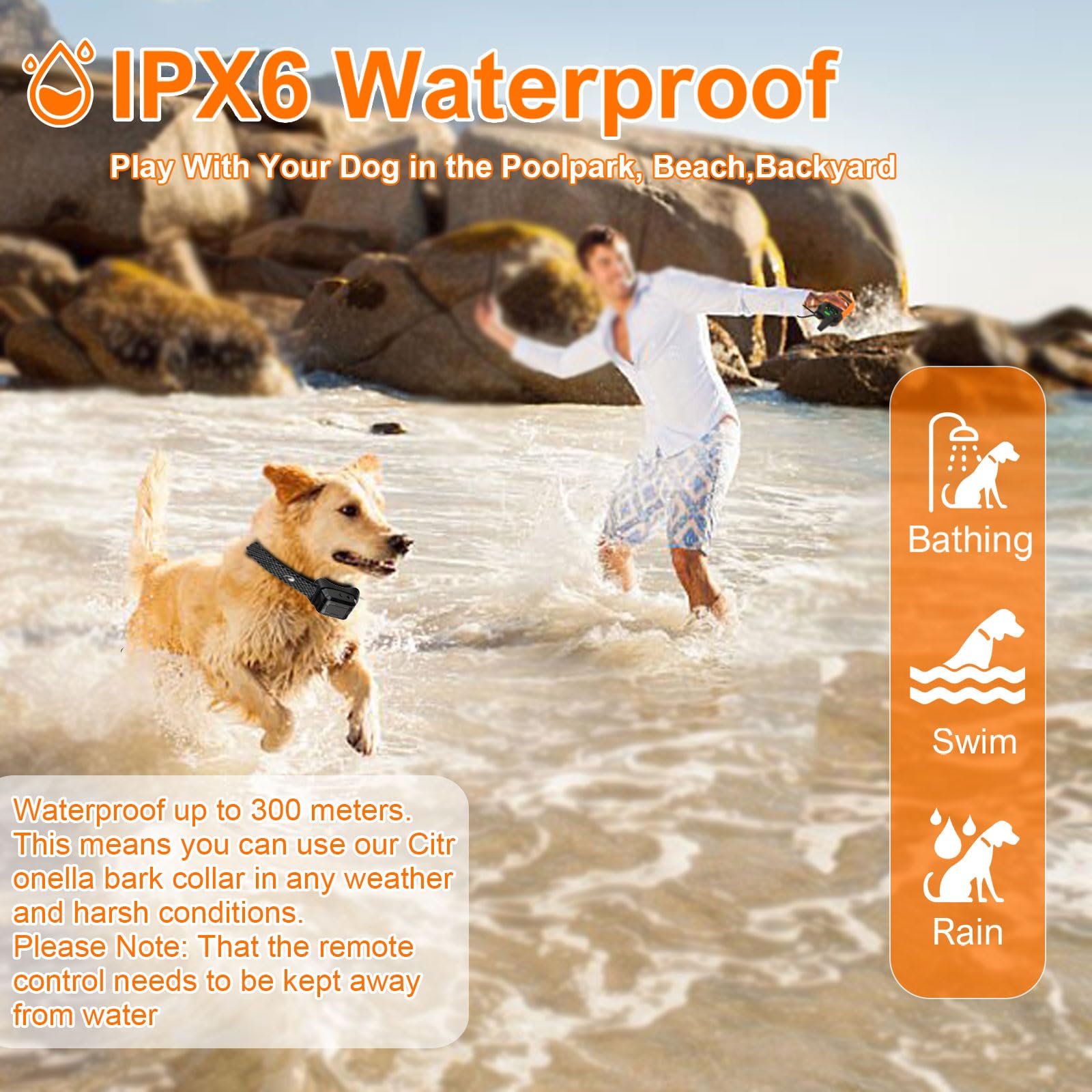 Citronella Training Collar For Dogs [2*Citronella Collar, No Automatic] With Beep/Vibration/Spray 4 Mode & 6 Adjustable Sensitiv