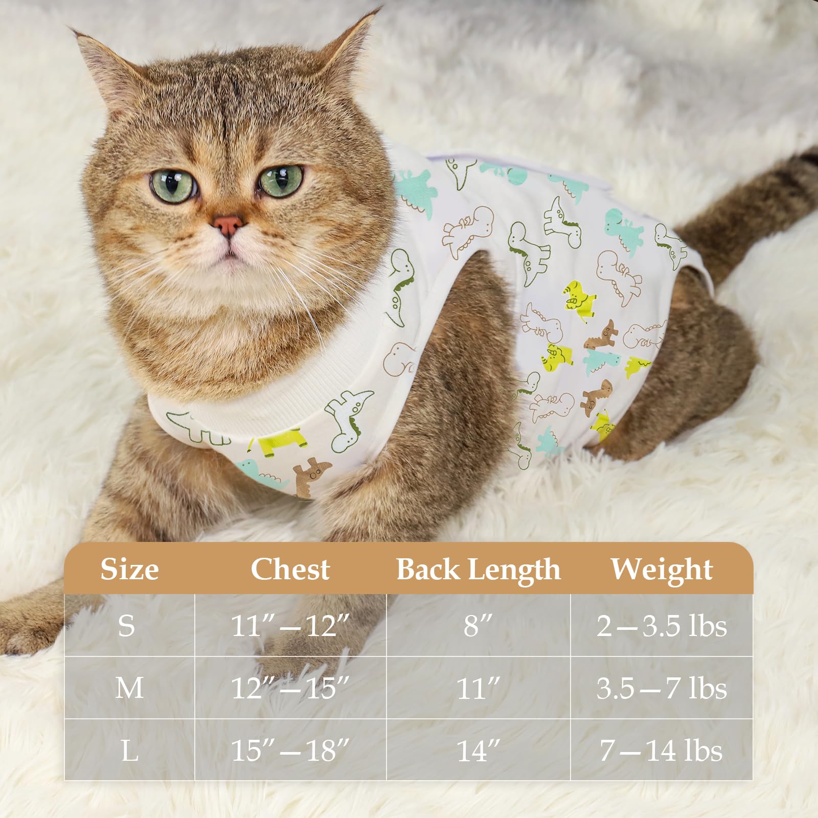 Anwa Cat Recovery Suit - Breathable Cat Onesie For Cats After Surgery Female, Kitten Surgery Recovery Suit Female Abdominal Woun