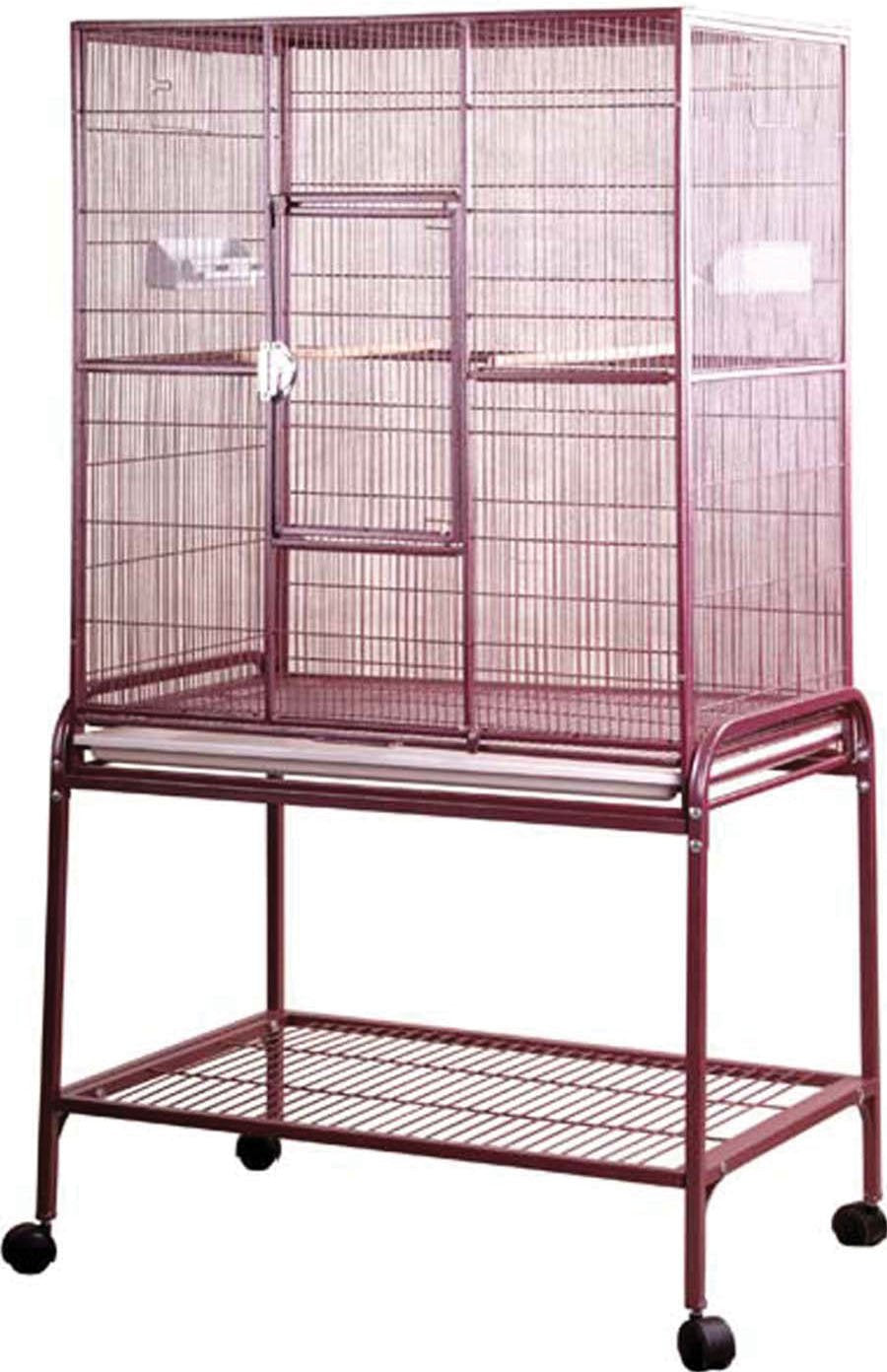A&E Cage Co. Flight Cage & Stand 32X21 Burgundy