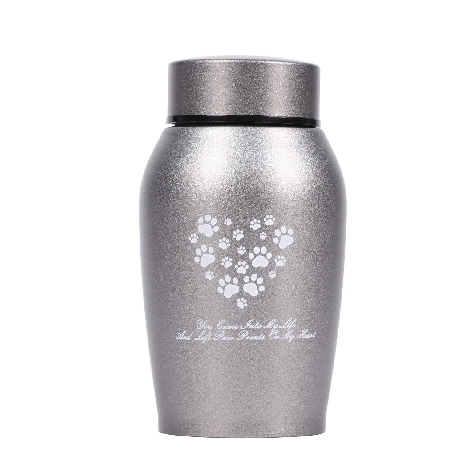 Youdear Memorials Stainless Steel Pet Urns,Premium Urns For Dog And Cat Ashes,Suitable Size Urns For Pet Ashes (Small, Grey)