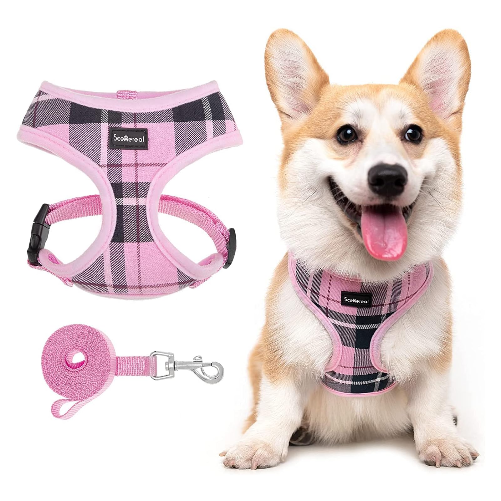 Scenereal Puppy Harness And Leash Set - Soft Mesh No Pull Vest Small Dog Padded Harness For Puppies & Cats
