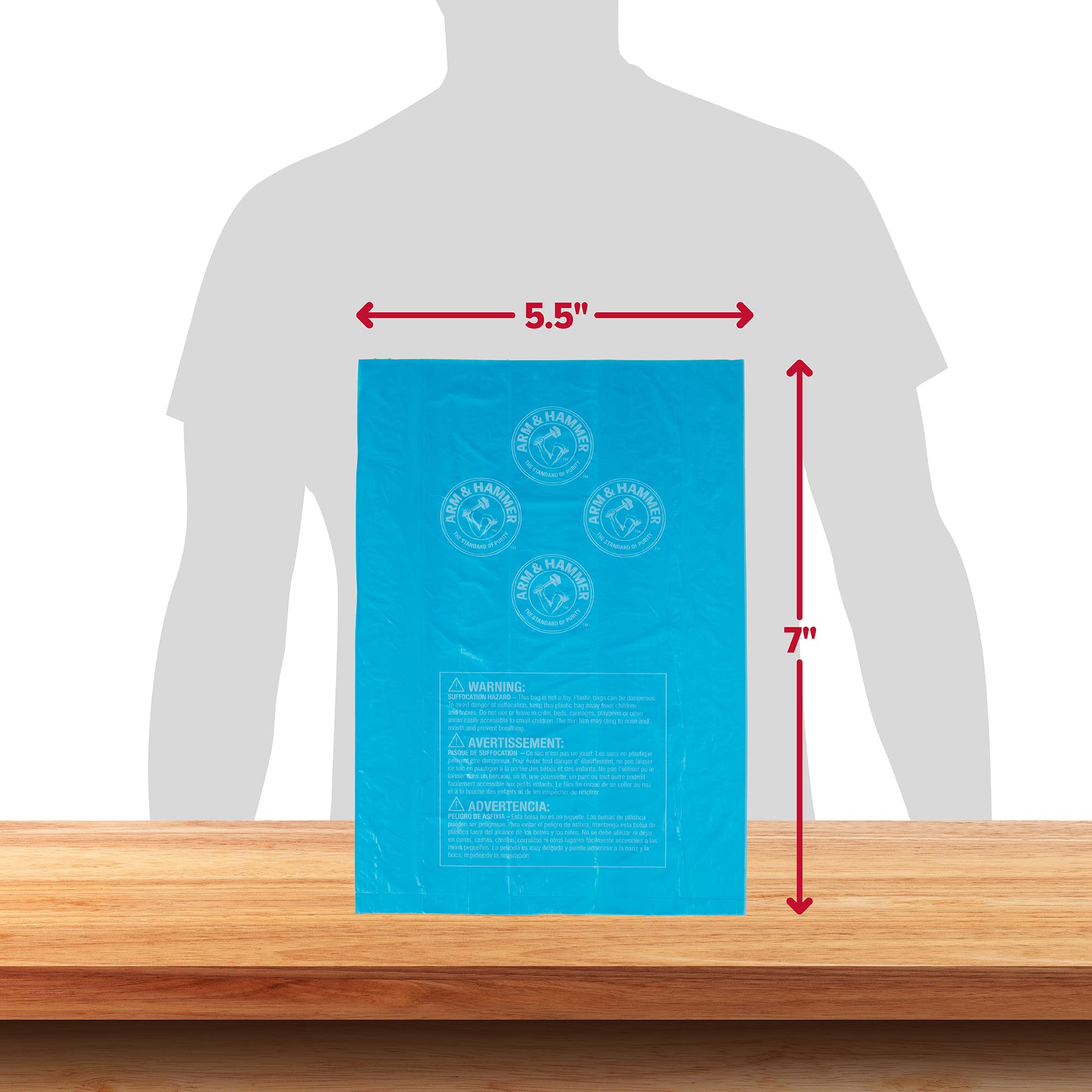 Arm & Hammer Easy-Tear Disposable Dog And Cat Waste Bags With Activated Baking Soda, 90 Dog Poop Bags, 9 X 14 Inches Inches