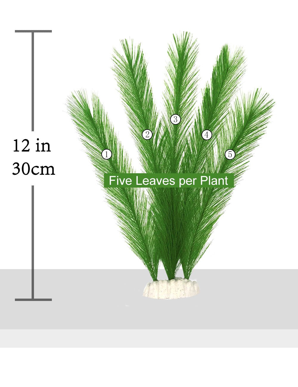 Begondis Aquarium Decorations 3Pcs Fish Tank Artificial Green Water Plants Made Of Silk Fabrics Plastic