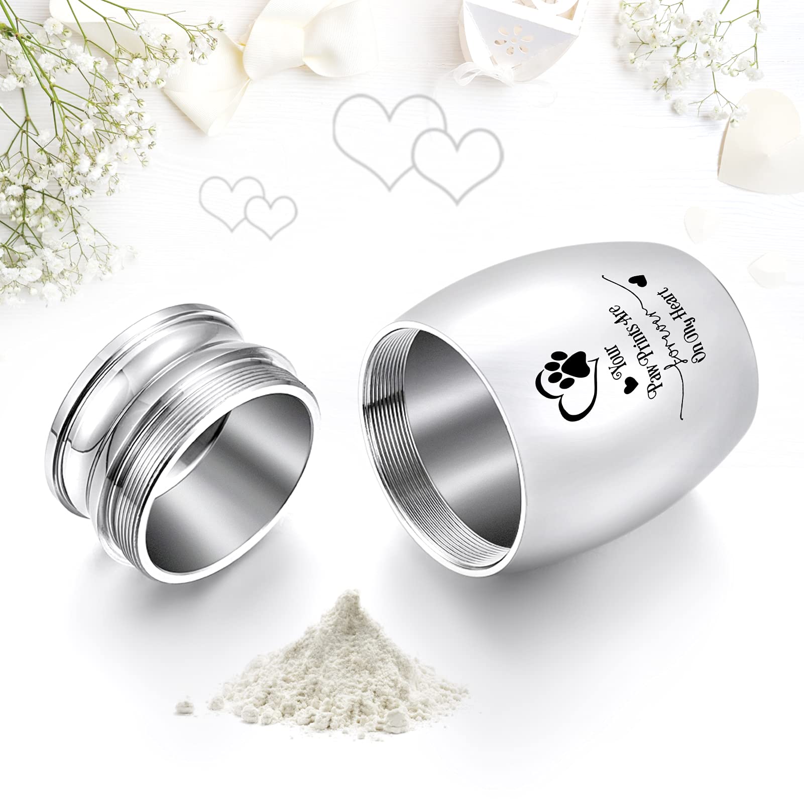 Small Dog Urn For Ashes 1.57 Inches Mini Cremation Urn For Pet Ashes Tiny Pet Paw Keepsake Urn Mini Urn For Cat Ashes Holder-You