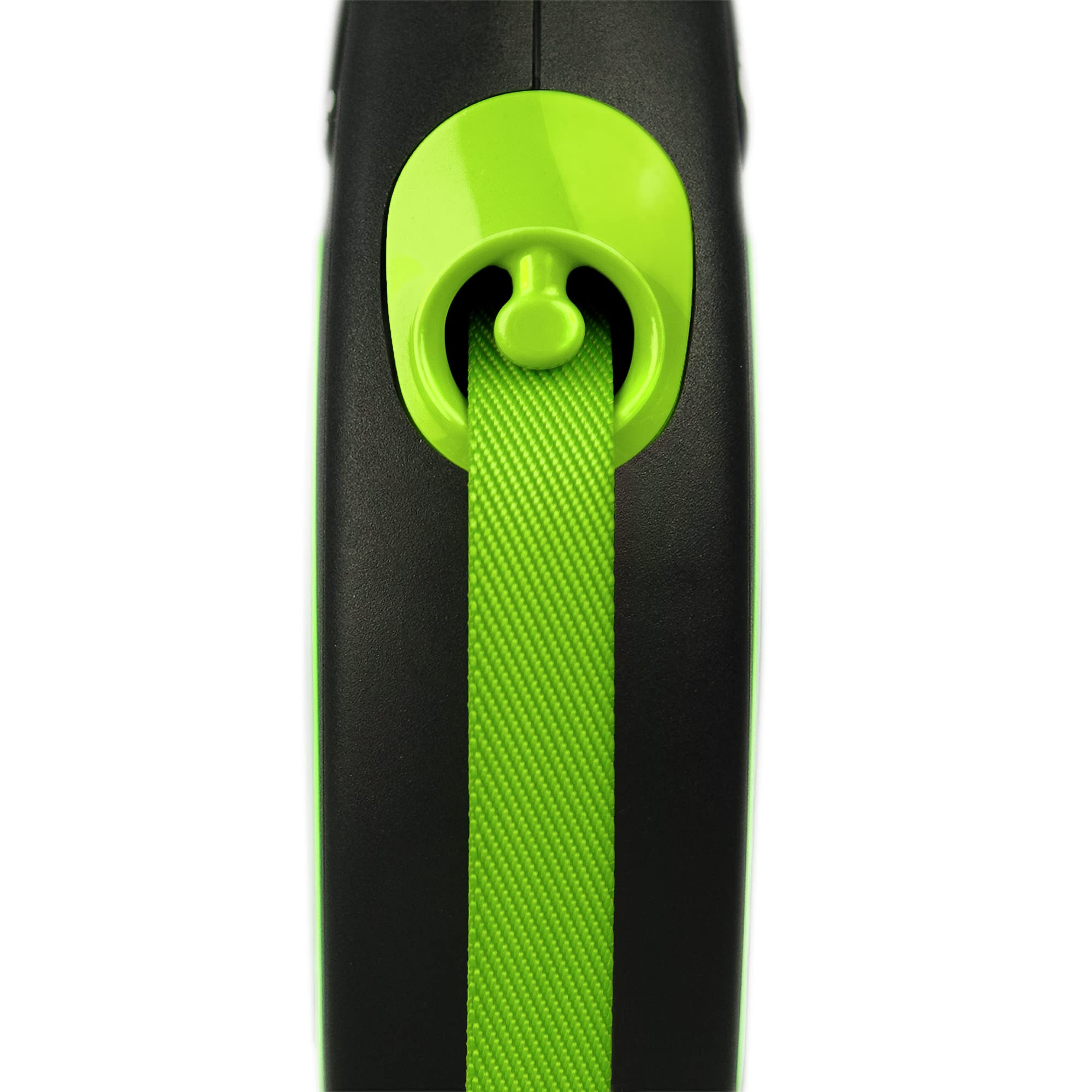 Flexi New Neon Tape Green Medium 5M Retractable Dog Leash/Lead For Dogs Up To 25Kgs/55Lbs
