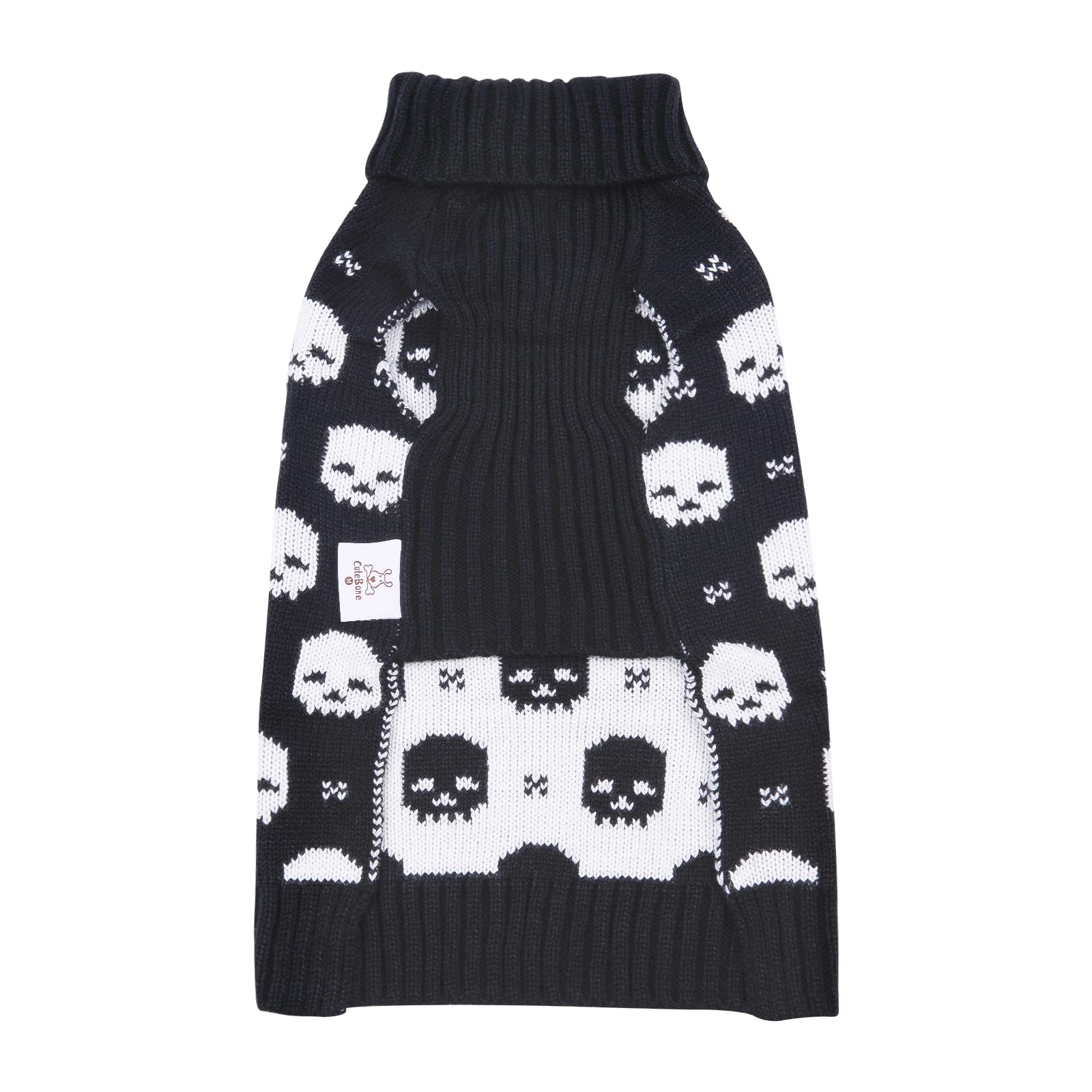 Cutebone Skull Dog Sweater Halloween Dog Sweater For Small Dogs With Leash Hole Puppy Clothes For Medium Dogs Puppy Sweater For Chihuahua Yorkie Teacup
