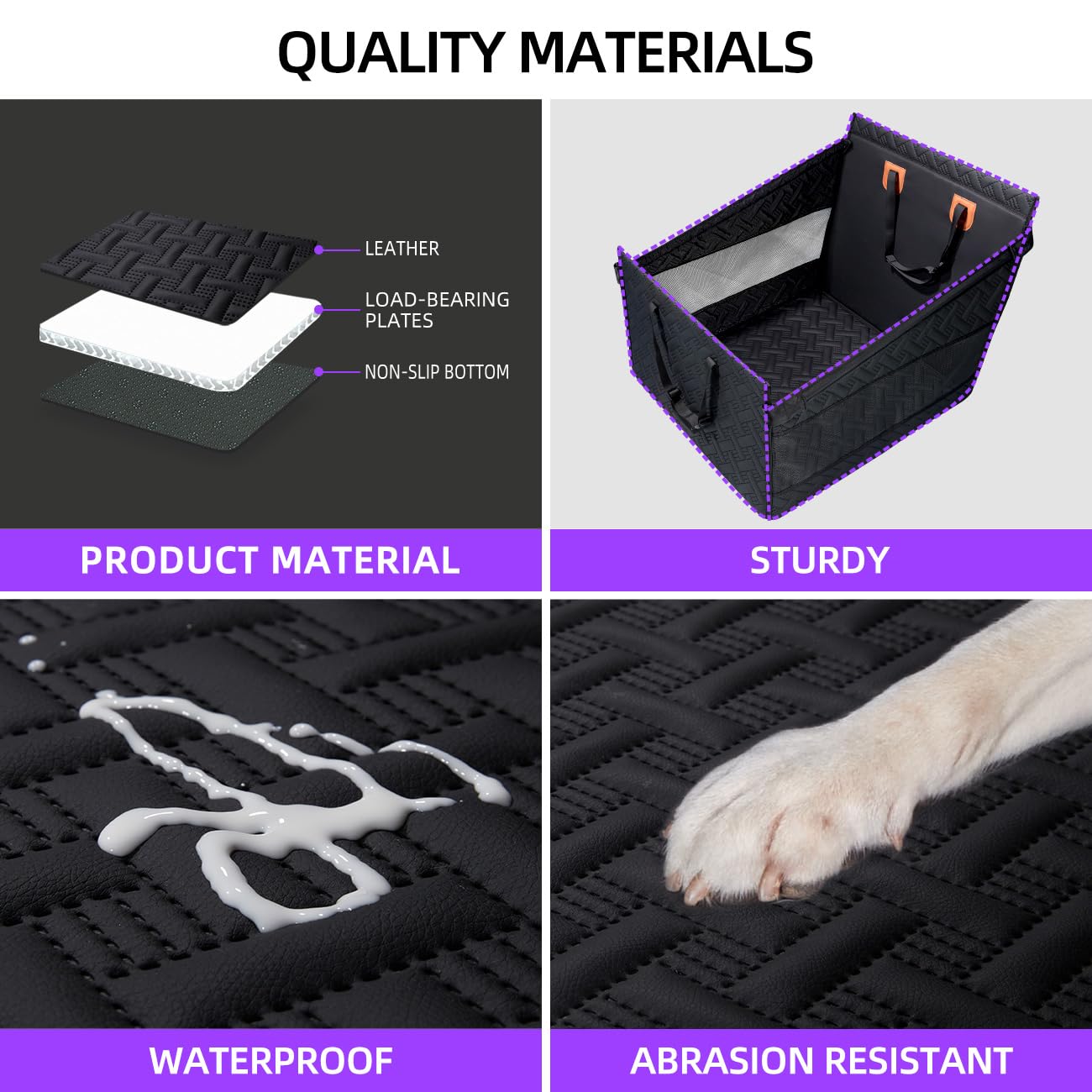 TKYZ Large Dog Car Seat,PU Leather Back Seat Extender for Dogs,Waterproof Dog Seat Cover for Backseat, Pet Bed for Car Hammock