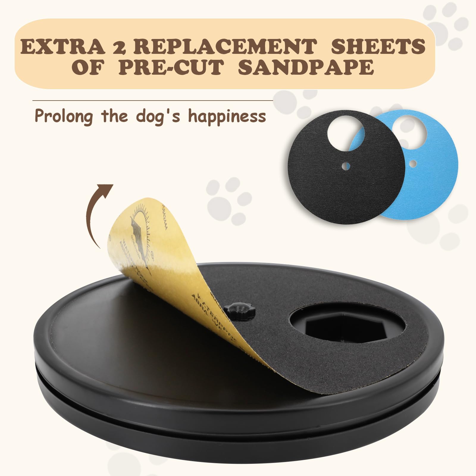 Dog Nail Scratch Board - 3 In 1 Rotatable Round Dog Scratch Pad For Nails With Treat Box, Dog Nail File Toy, Scratching Board Fo
