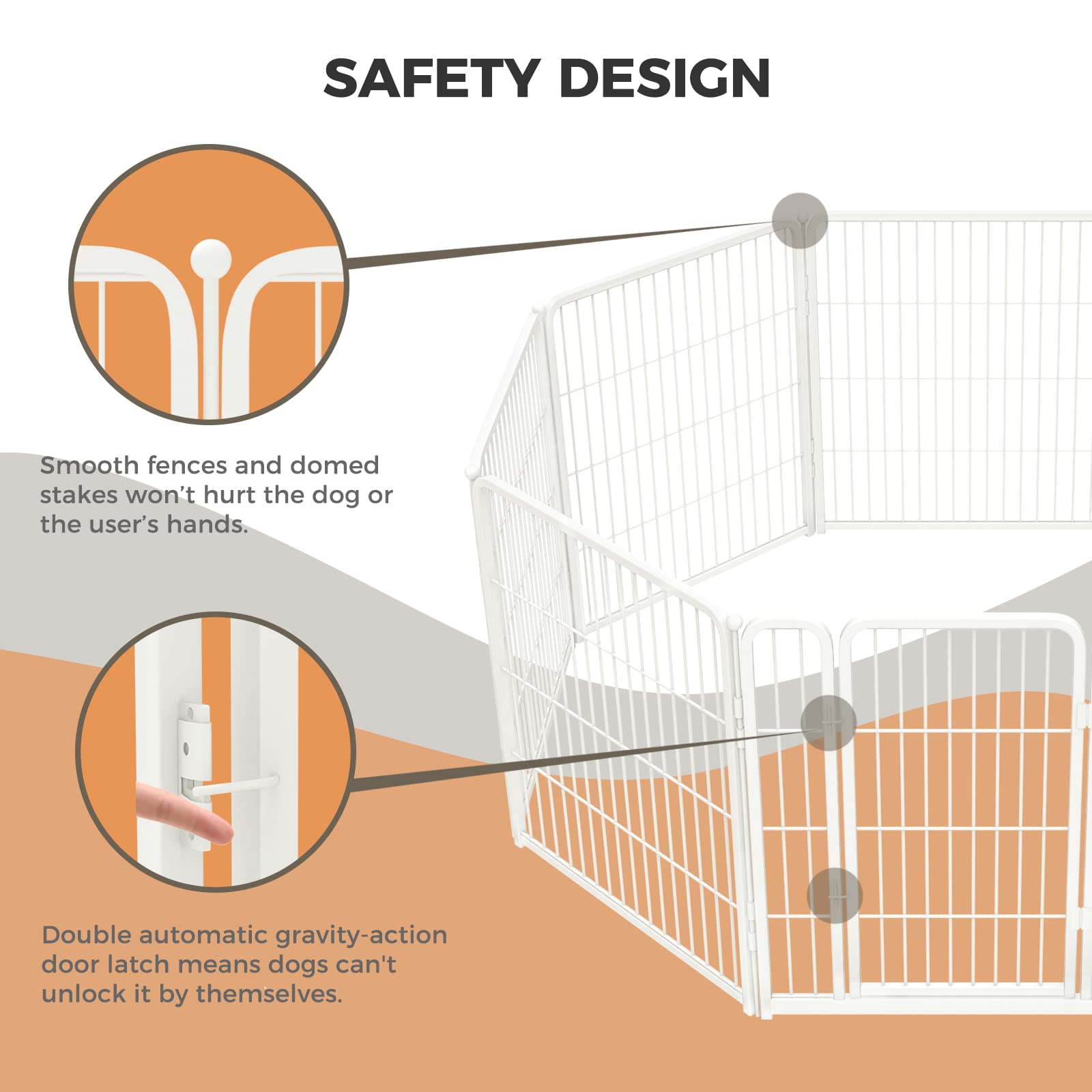 Fxw Homeplus Indoor Dog Playpen - Stress-Free And Safe Play, 32 Inch 16 Panels For Puppy And Small Dogs, White│Patented