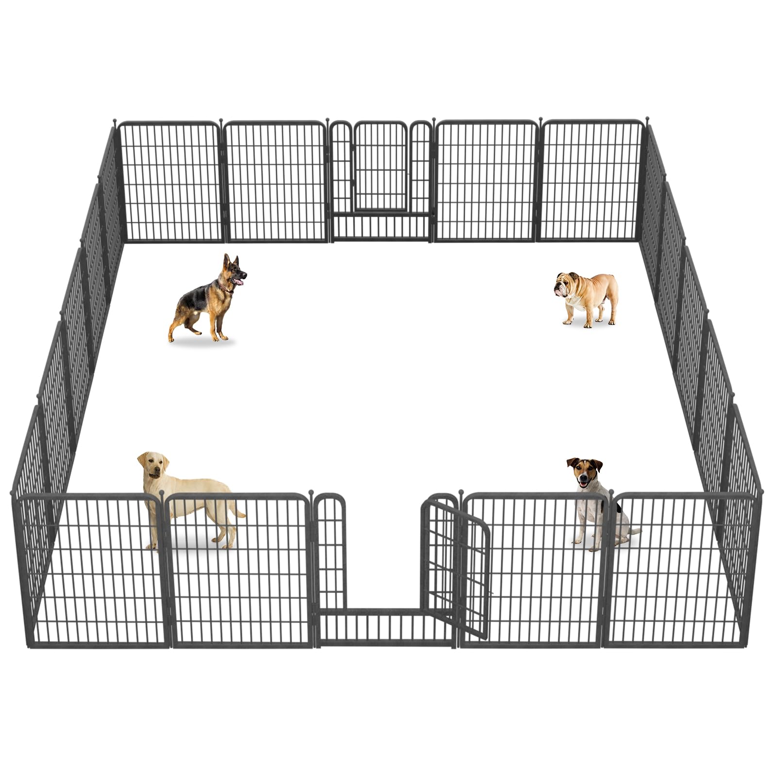 Jhsomdr Dog Playpen 40'' Height 20 Panels Portable Dog Fence Outdoor For Yard Puppy Playpen Indoor Dog Pen Outdoor For Medium/Sm