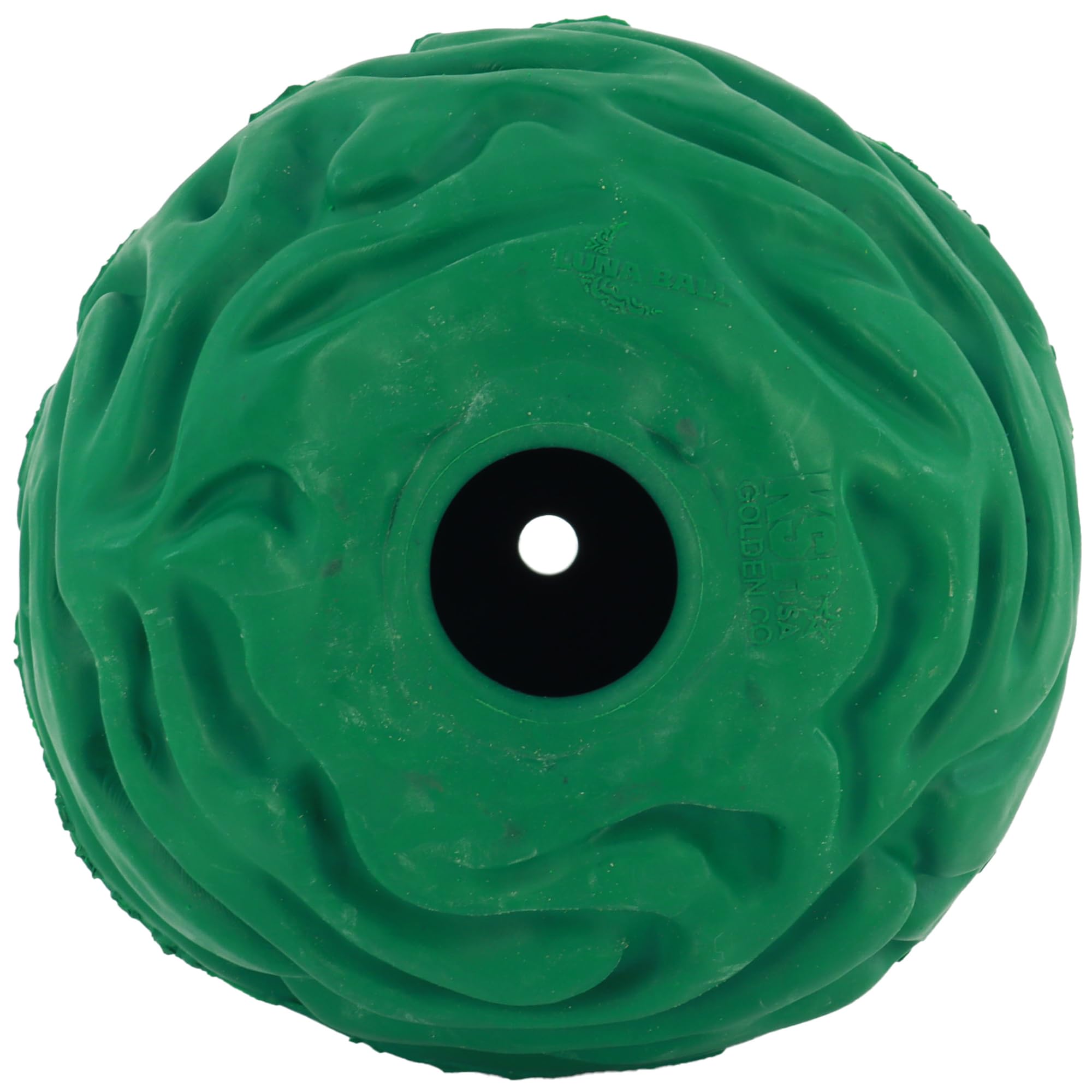 PetKORE Luna Ball - 4 Large, Green, Dog & Puppy Toy, Flexible Rubber, Teething & Chewing, Tactile Surface, Bounce & Fetch, Pet I