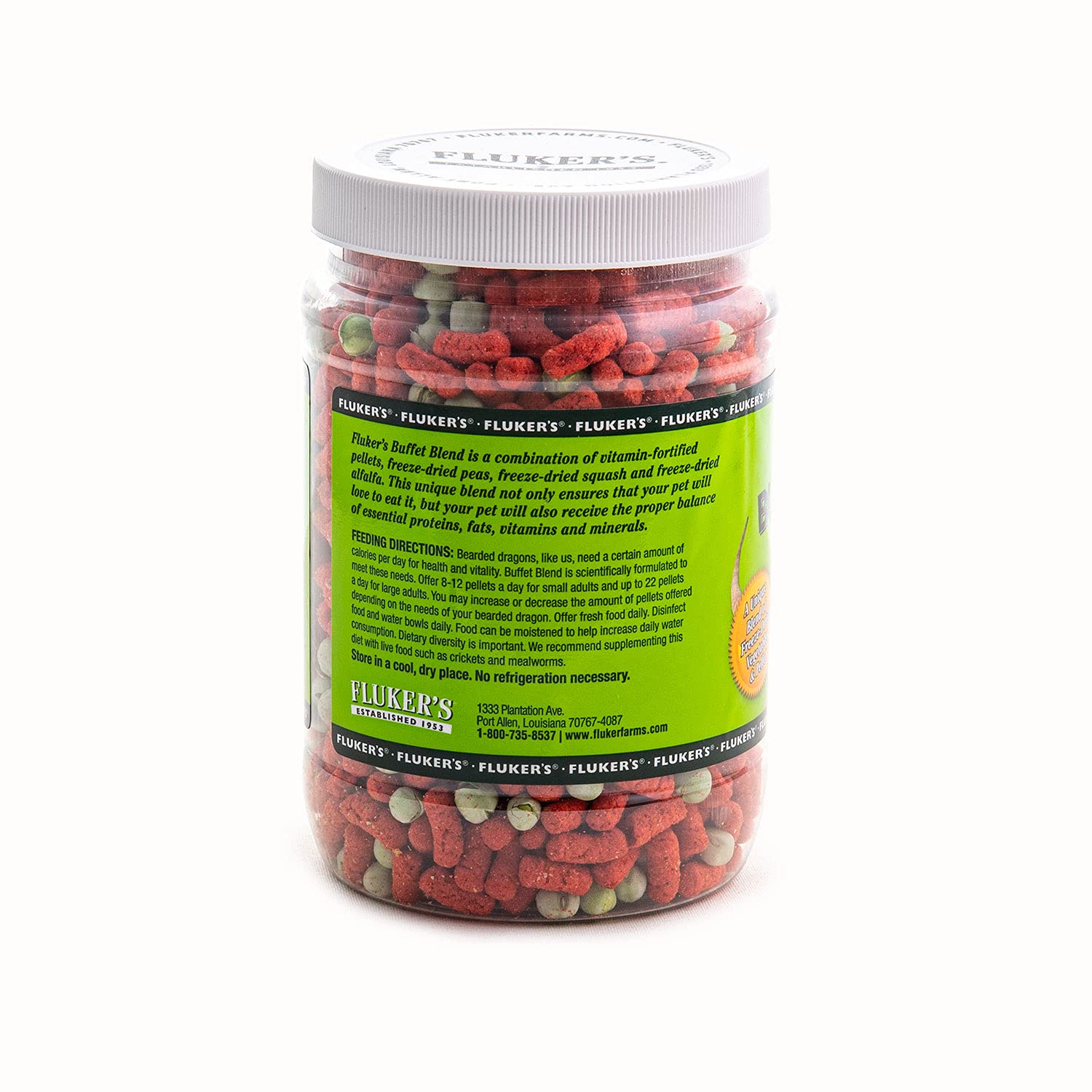 Fluker'S Buffet Blend Adult Bearded Dragon Veggie Variety Diet, 7 Oz