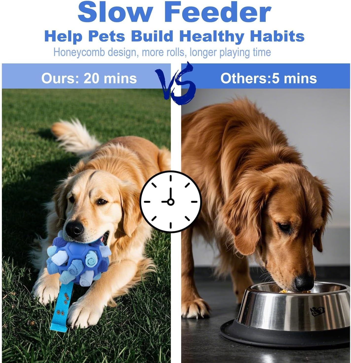 Dog Snuffle Ball Interactive Puzzle Toy, Training & Stress Relief, Slow Feeder, Unbreakable, Suitable for Small, Medium, and Lar
