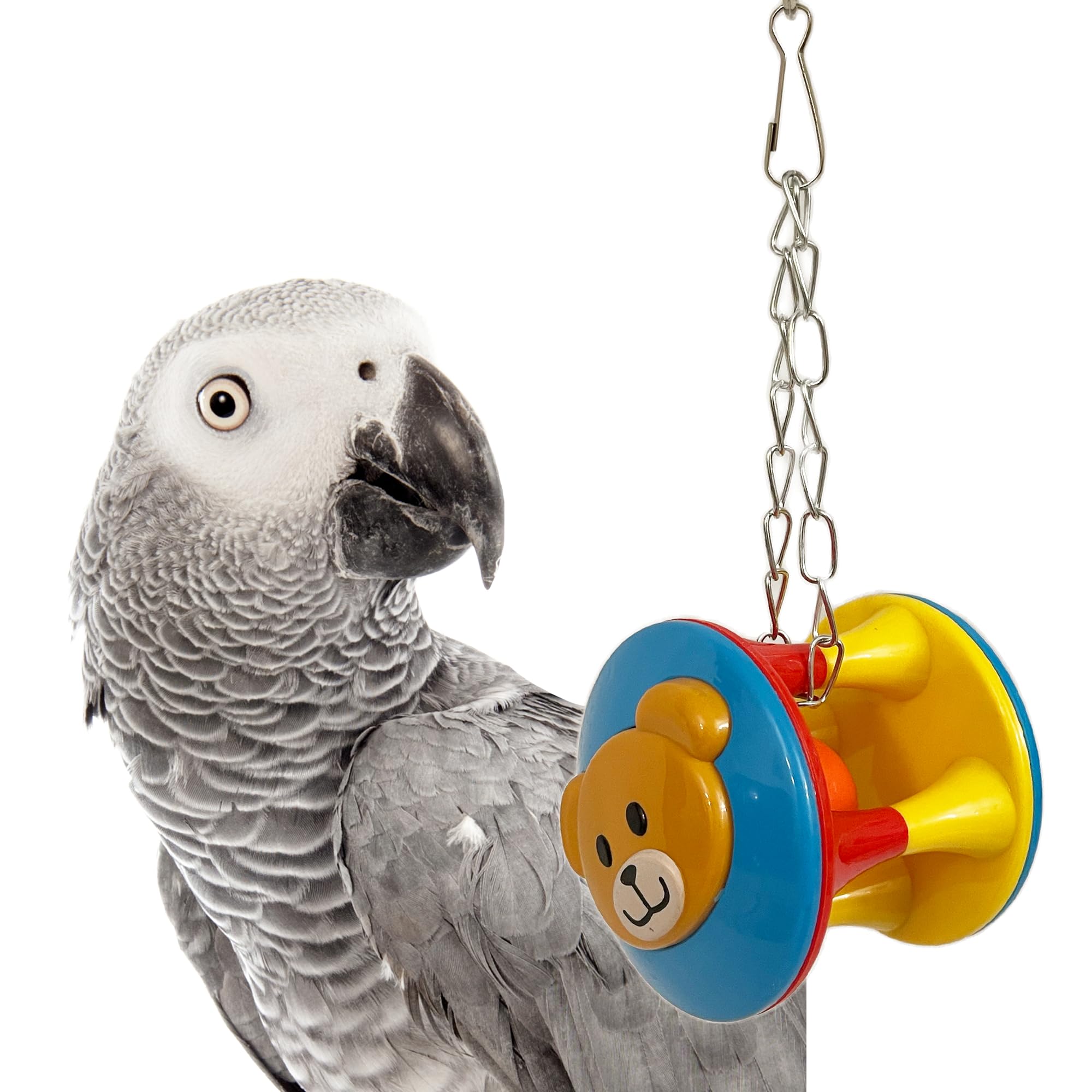 Simena Parrot Ball Toy With Bell, Cage Hanging Accessories For Medium To Large Birds, Interactive Toys For Birds, Cat Ball Toy (