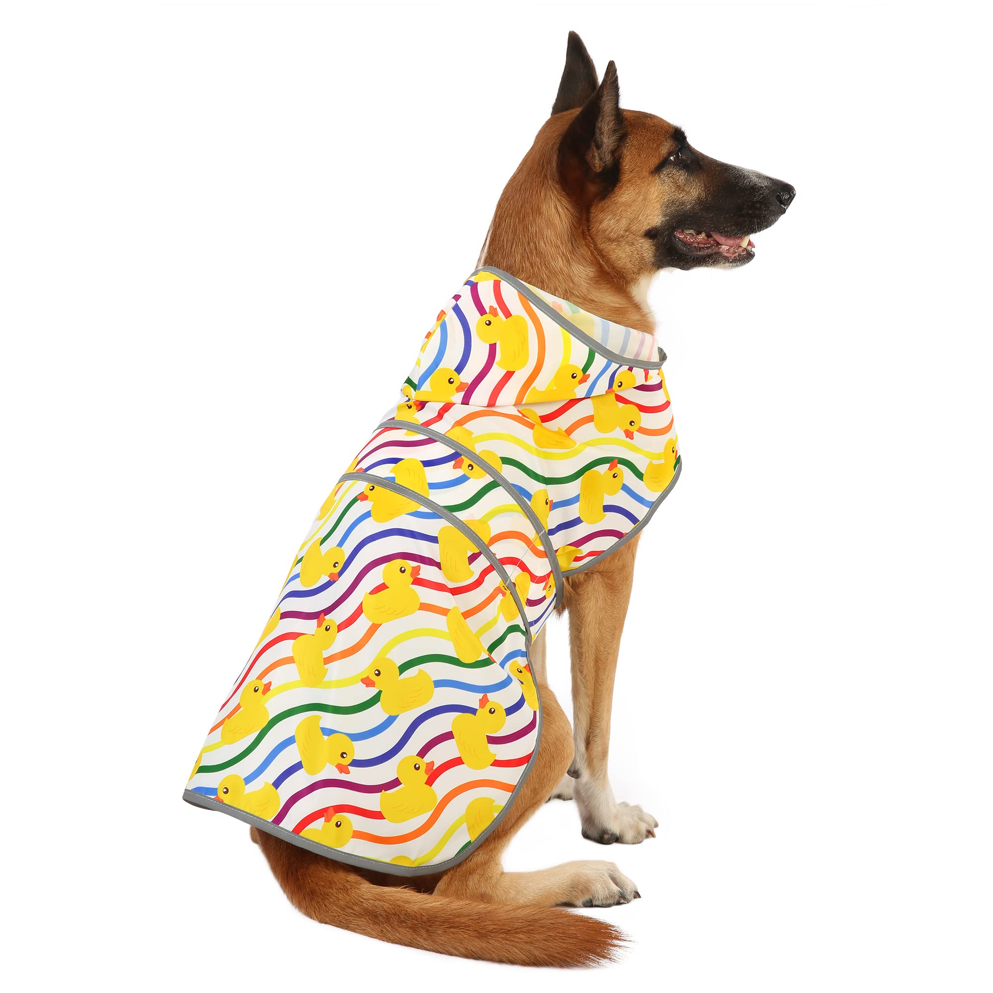 Extra Large Dog Raincoat With Hood And Leash Hole, Waterproof Dog Rain Jacket For Large Pets And Dogs