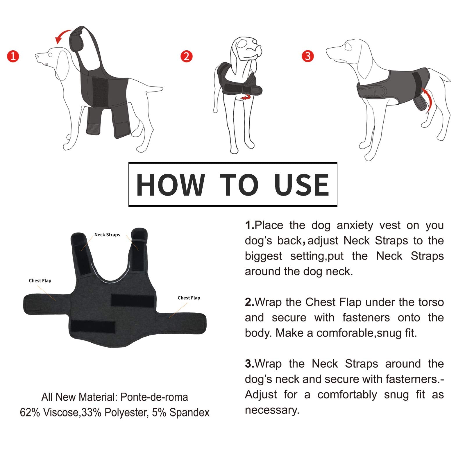 Kittystar Breathable Dog Shirt For Thunderstorm, Dog Anxiety Vest Jacket Warp,Puppy Calming Coat Anxiety Relief (Xl,Pink)