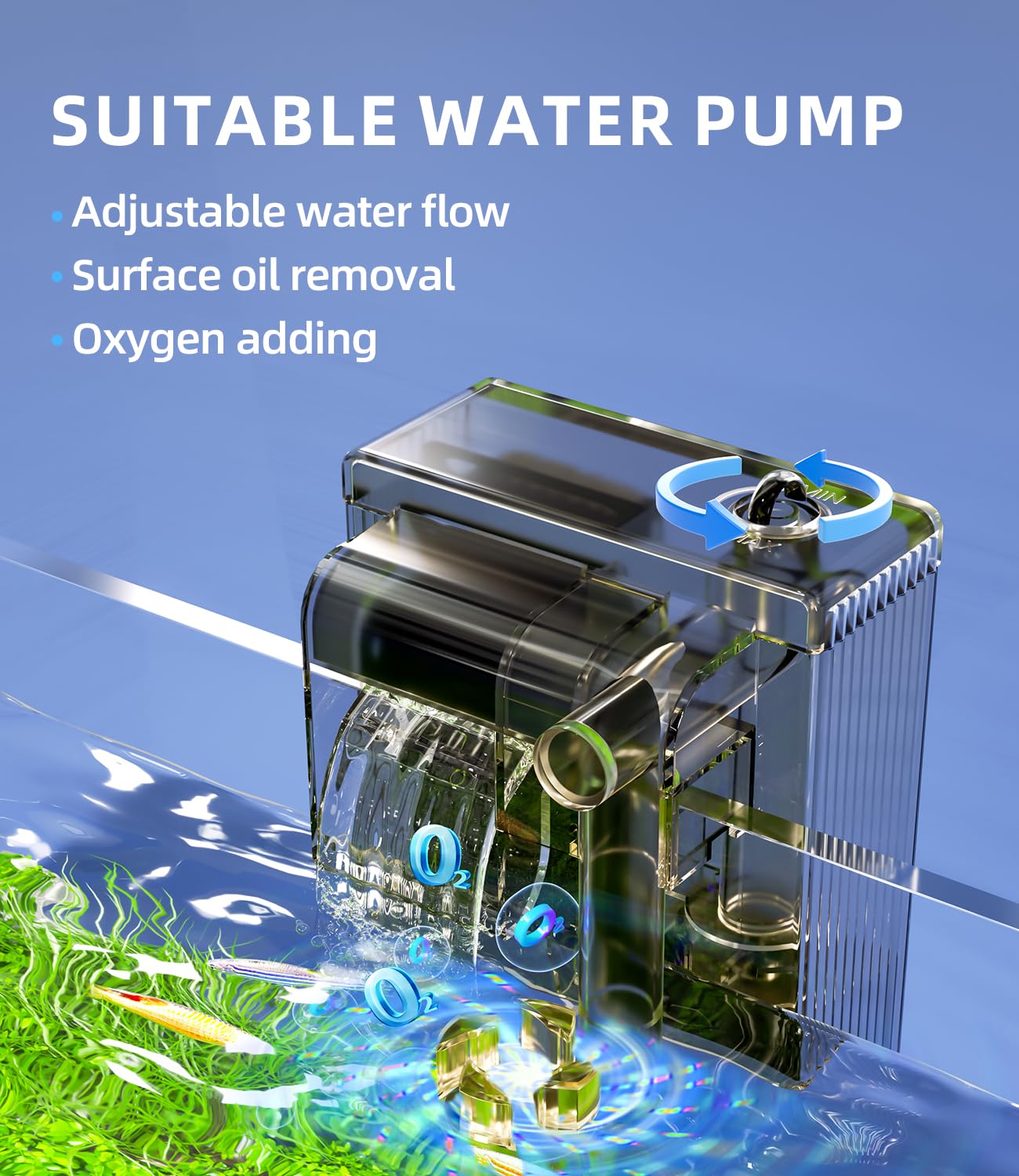 5 Gallon Fish Tank Aquarium Kit with Filter, LED Light with Timer, Siphon Vacuum Cleaner, Lid, Self-Cleaning Glass Rimless Betta