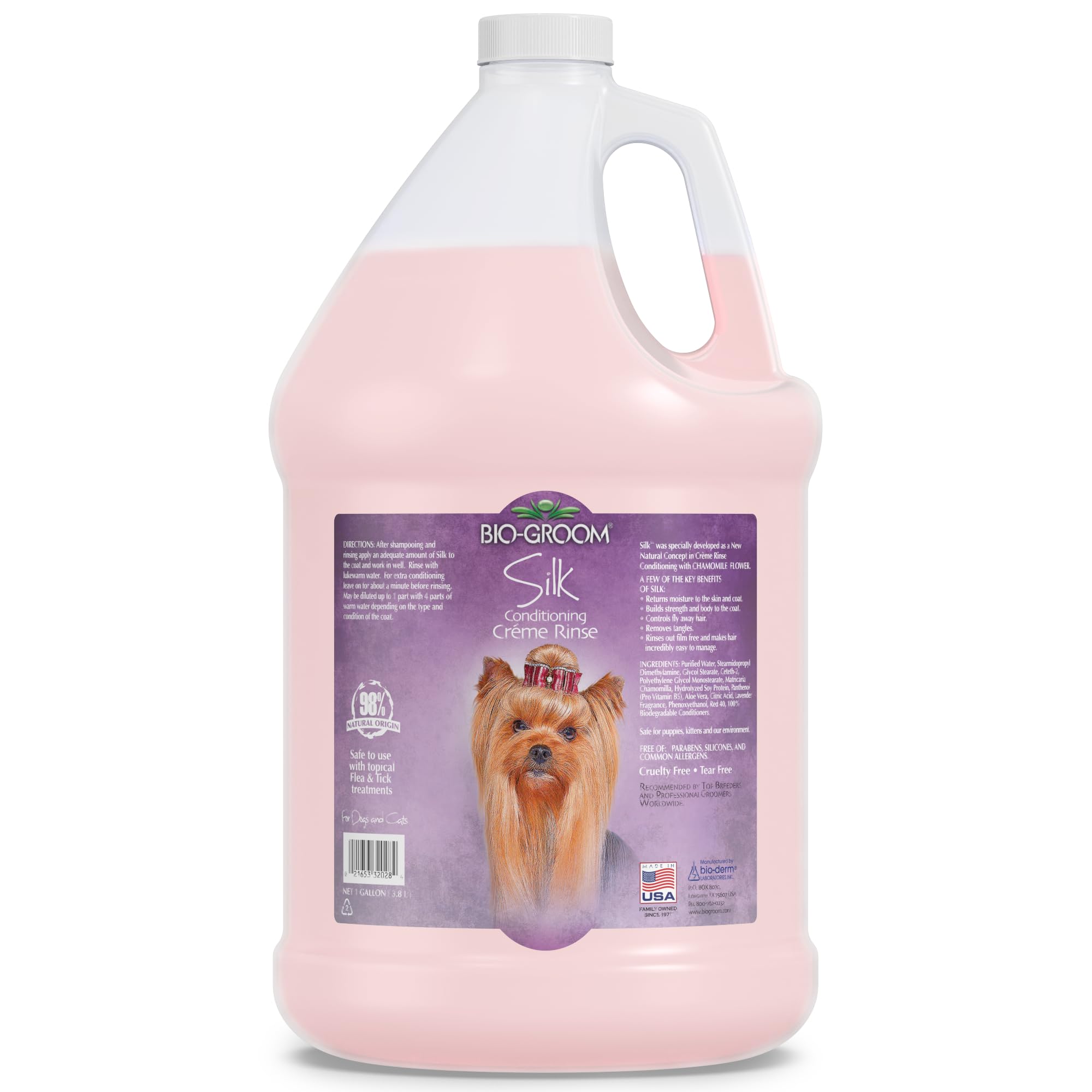 Bio-Groom Silk Creme Rinse Dog Conditioner - Dog Bathing Supplies, Puppy Shampoo, Cat & Dog Grooming Supplies For Sensitive Skin