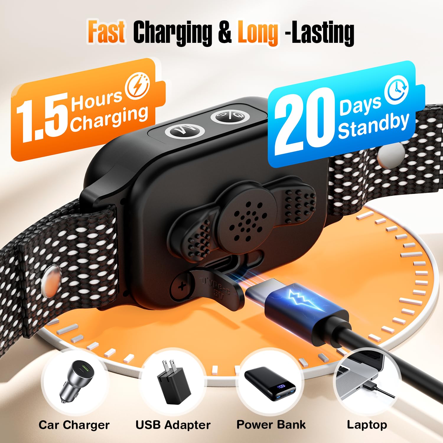 2 Pack Bark Collar For Small Dogs 5-15Lbs, Medium, Puppy, Mini Dog, Rechargeable Smart Training Collar, Anti Barking Device With