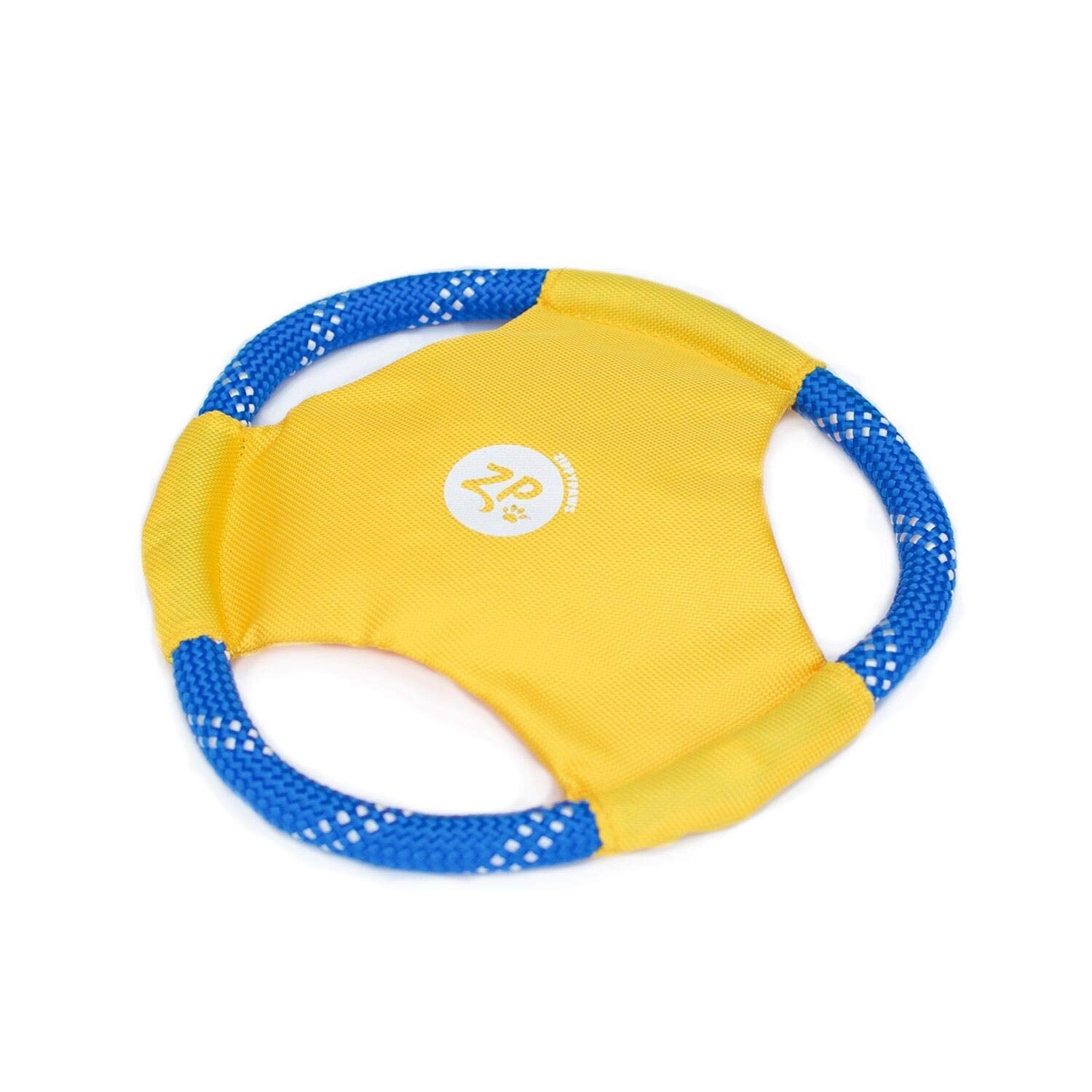 Zippypaws - Rope Gliderz Durable Outdoor Dog Toy Flying Disc - Yellow