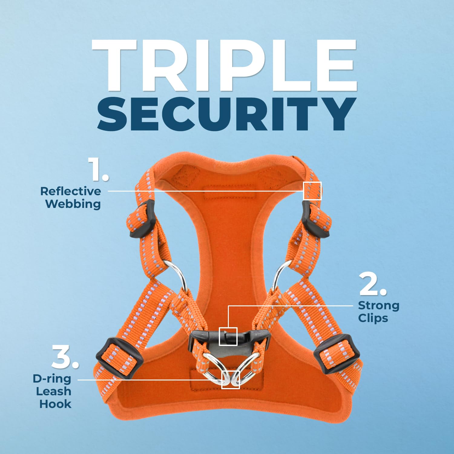 Best Pet Supplies Voyager Adjustable Dog Harness Leash Set with Reflective Stripes for Walking Heavy-Duty Full Body No Pull Vest