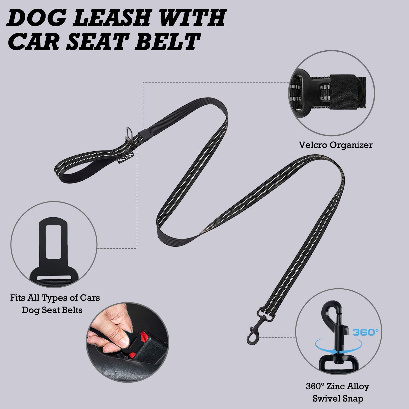 Dnallrino Tactical Harness For Large Medium Dogs, Adjustable No Pull Service Dog Harness With Molle & Loop Panels For Hiking Wal