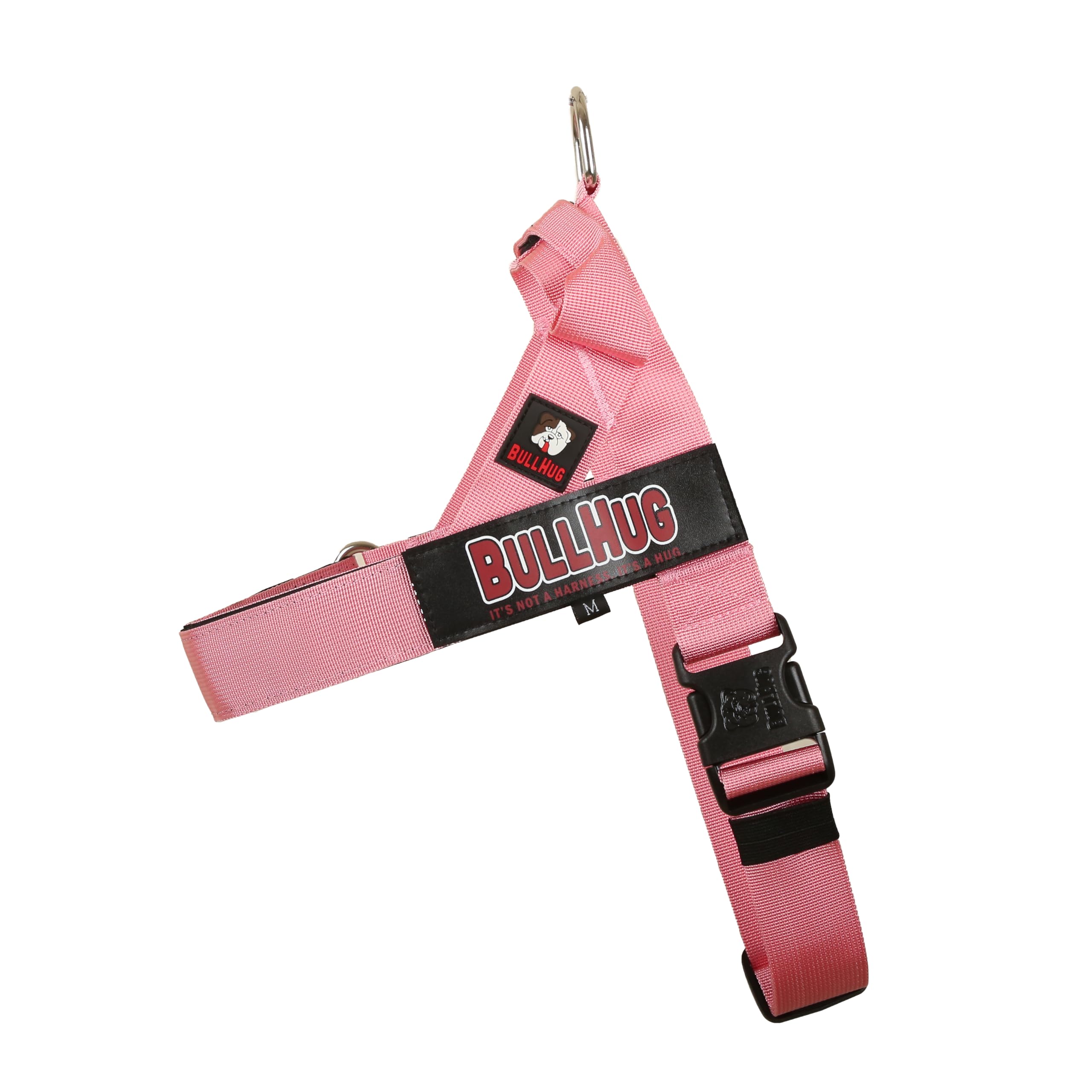 BULLHUG Harness for Large-Chested Dogs - No-Pull, No-Choke Fit for Bulldogs, Pugs & More (Baby Pink, XL - (Neck: 21 - 26 Chest: