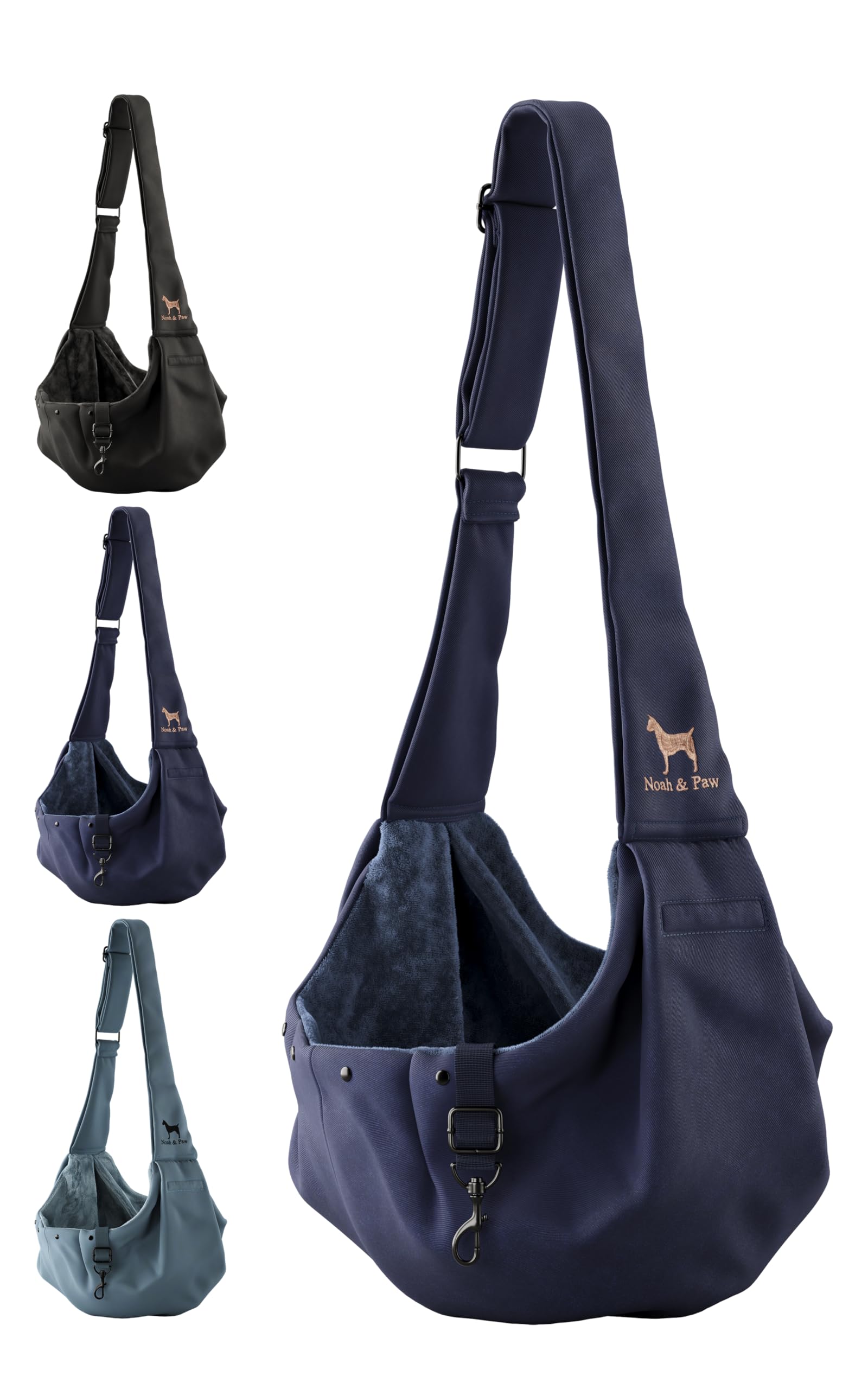 Noah & Paw Dog Sling Carrier for Small Dogs 3-10lb, Dog Sling for Small Dogs and Cats, Dog Carrier with Adjustable Padded Strap,