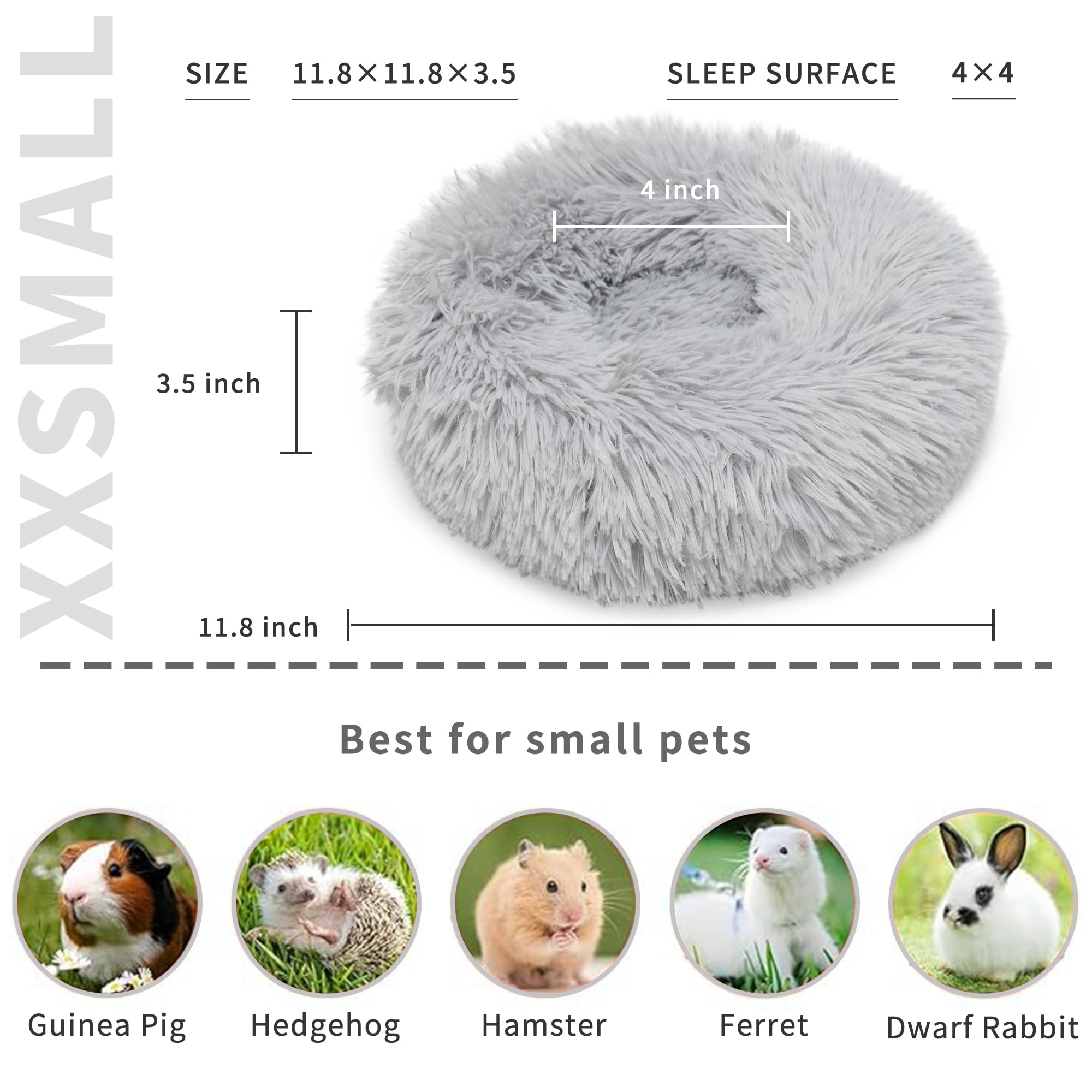 wrkfree Bunny Bed Rabbit Hideout Large Soft & Comfortable Small Animal Bedding Cozy Bed Mat Warm Hideaway Cage Accessories for G