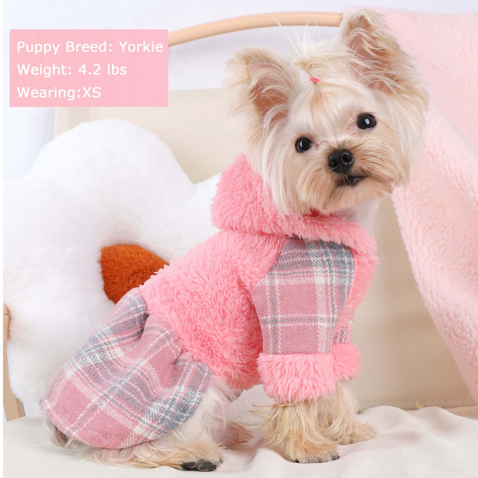 Dog Hoodie Sweater Clothes For Small Dogs Boy Girl Pet Hoodies For Cold Weather Coats Spring Dog Sweatshirt For Chihuahua Yorkie