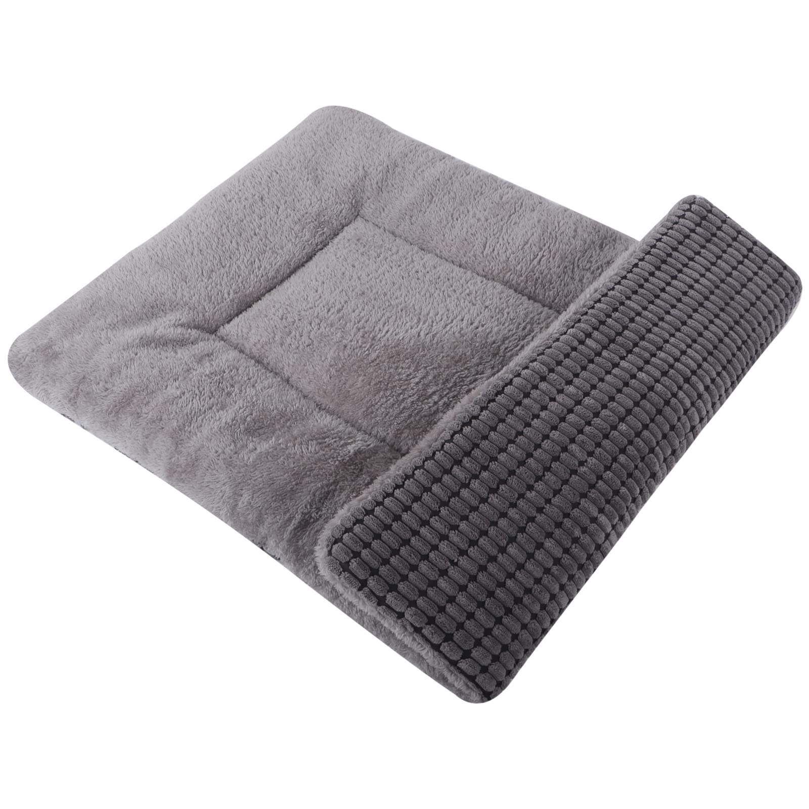 Vetasac Dog Bed Mat, Soft And Warm Pet Cushion, Dual Purpose Washable Mattress Bed For Small Medium Large Dog And Cat Sleeping Xb004 (24'X18', Light Grey)