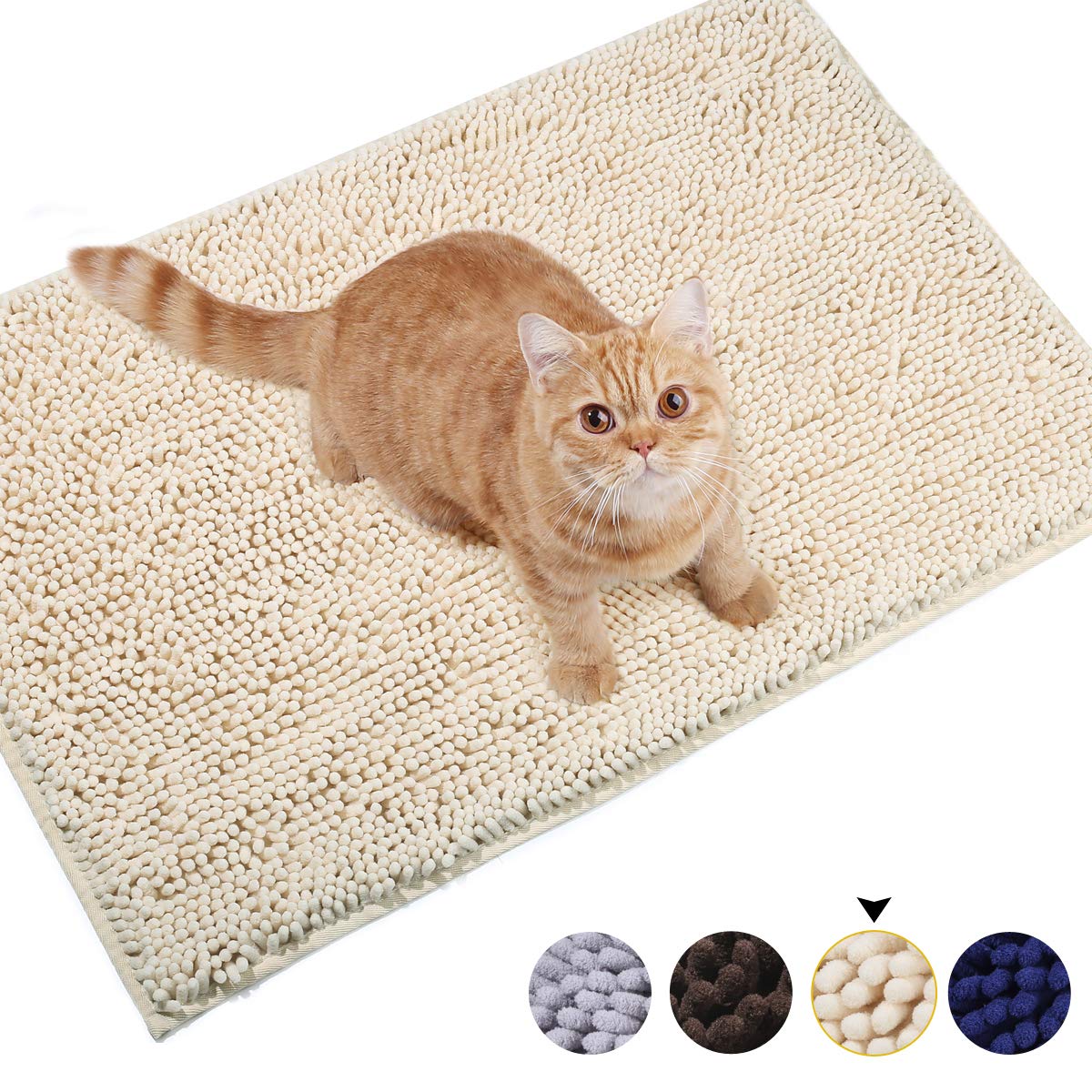 VIVAGLORY Cat Litter Mat, Litter Trapping Mat, 31    20  Cat Kitty Litter Rug with Waterproof Back, Super Soft for Cat s Paws, 