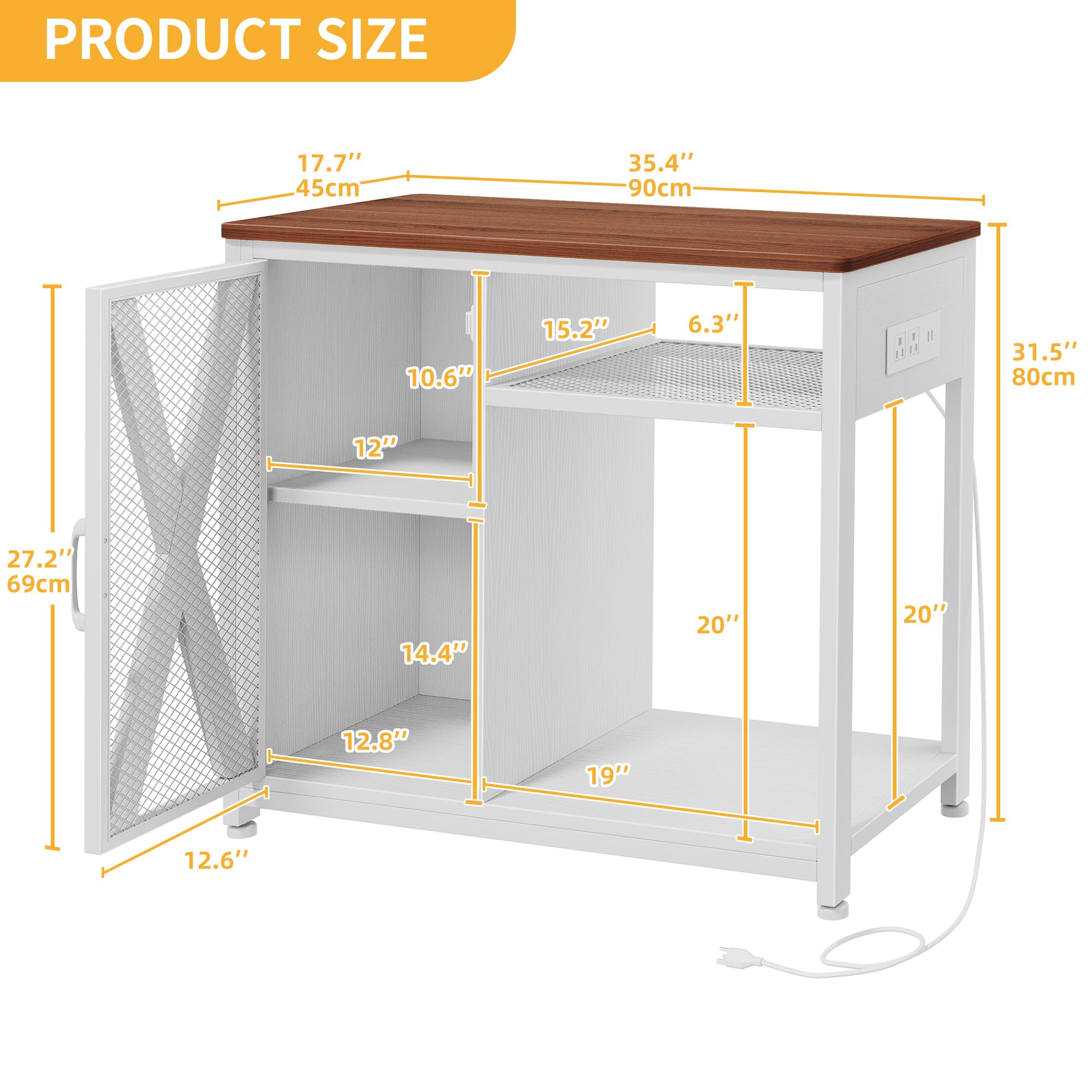 DWVO 40-50 Gallon Aquarium Stand with Power Outlets & LED Light, Cabinet for Fish Tank Accessories Storage - Metal Fish Tank Sta