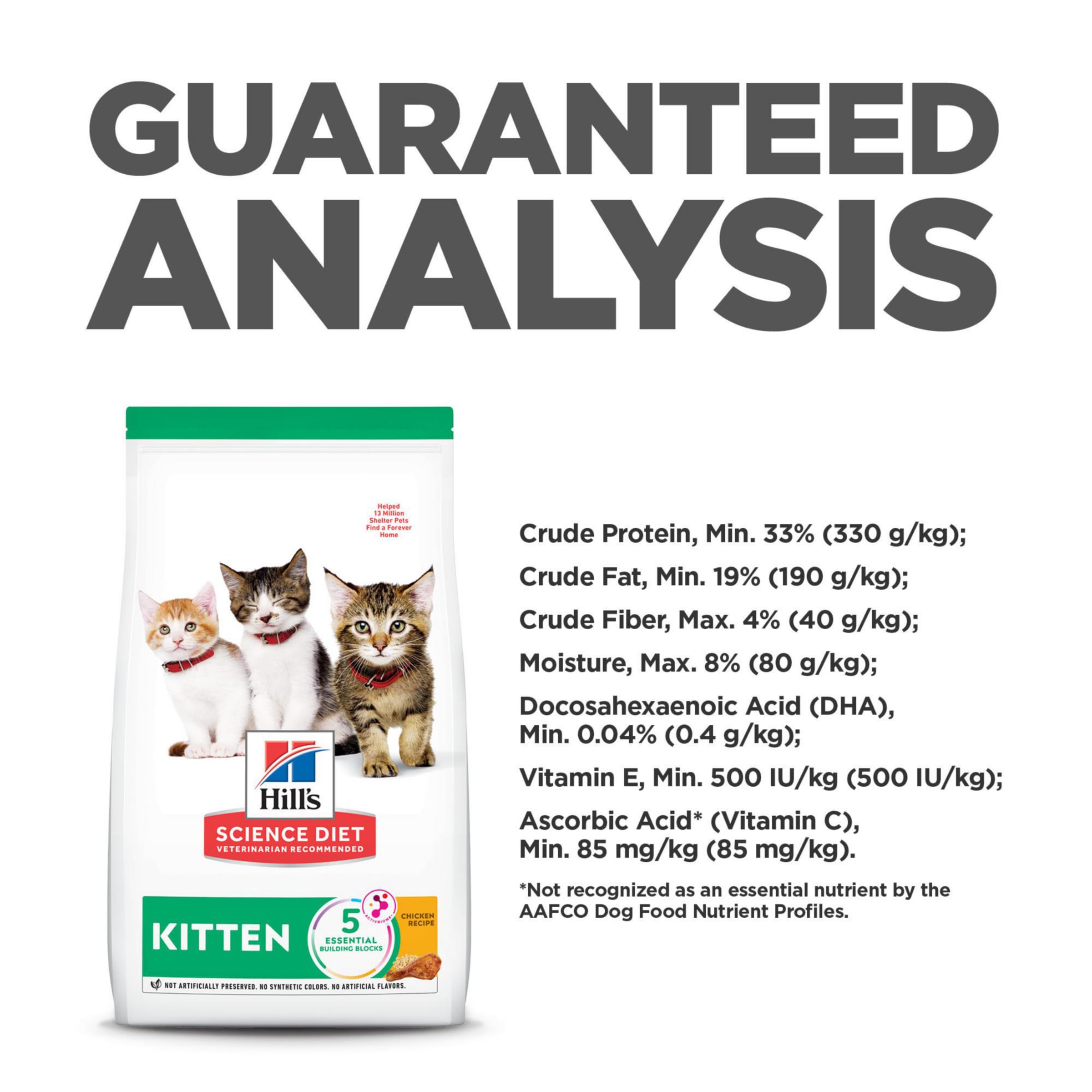 Hills Science Diet Dry Cat Food, Kitten, Chicken Recipe, 7 lb. Bag