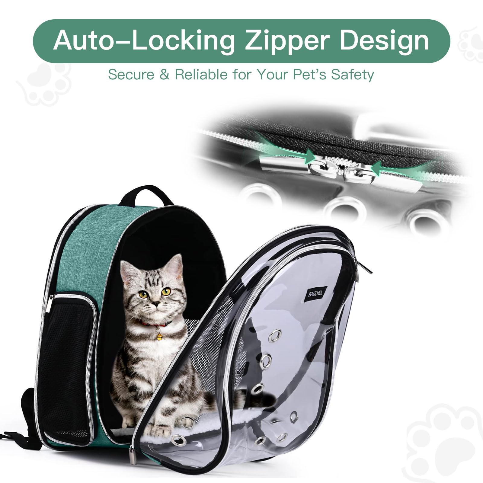 Baglher Cat Carrier Backpack Bubble - Fit Up To 18 Lbs - Airline-Approved Dog Backpack Carrier For Small Pets Puppies Dogs Bunny