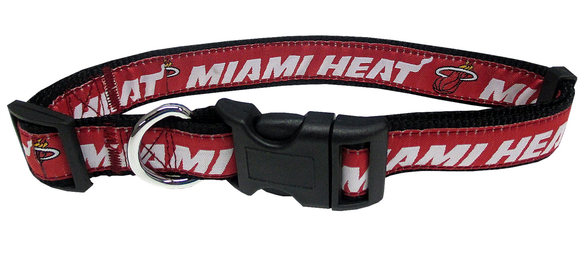 Nba Miami Heat Dog Collar, Size Medium. Best Pet Collar For All Sports Fans