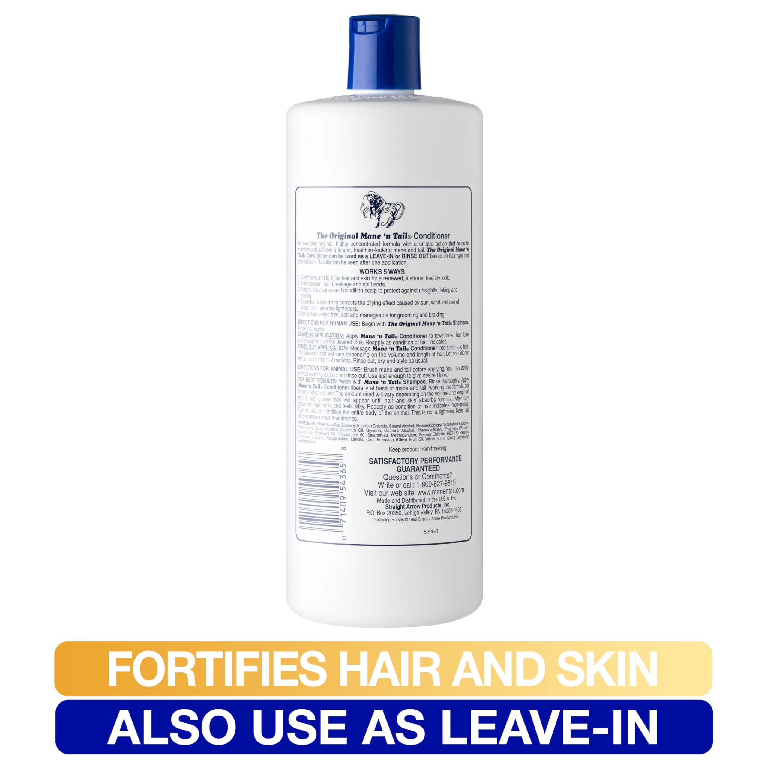 Mane 'N Tail 3 Pc Kit Includes 32 Ounce Mane 'N Tail Shampoo/ 32 Ounce Mane 'N Tail Conditioner/ Detangler 16 Ounce