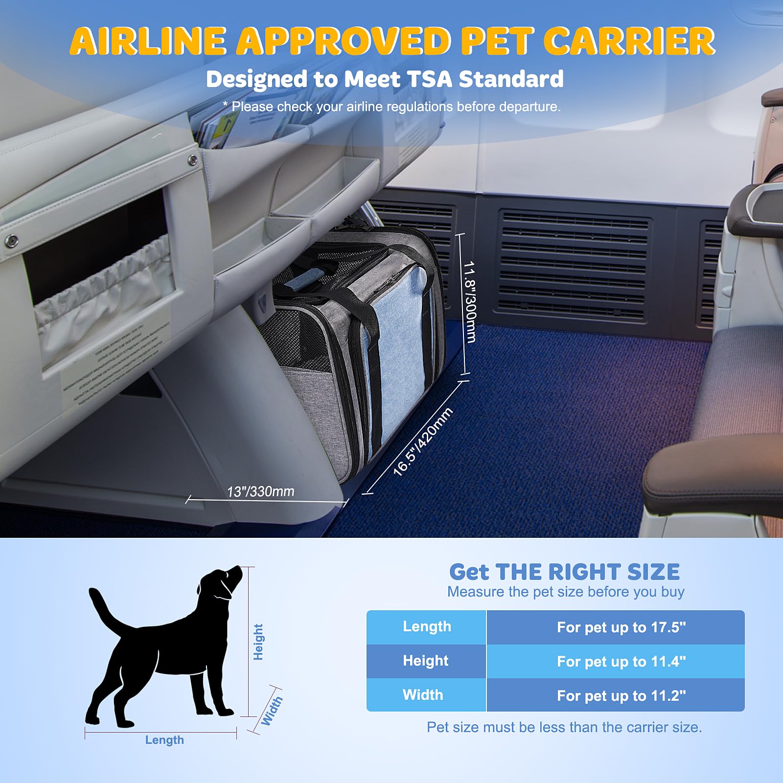 Pet Carrier With Wheels For Cat And Small Dogs: Expandable Airline Approved Rolling Cat Carrier - Cat Carrier Soft For Pets Unde