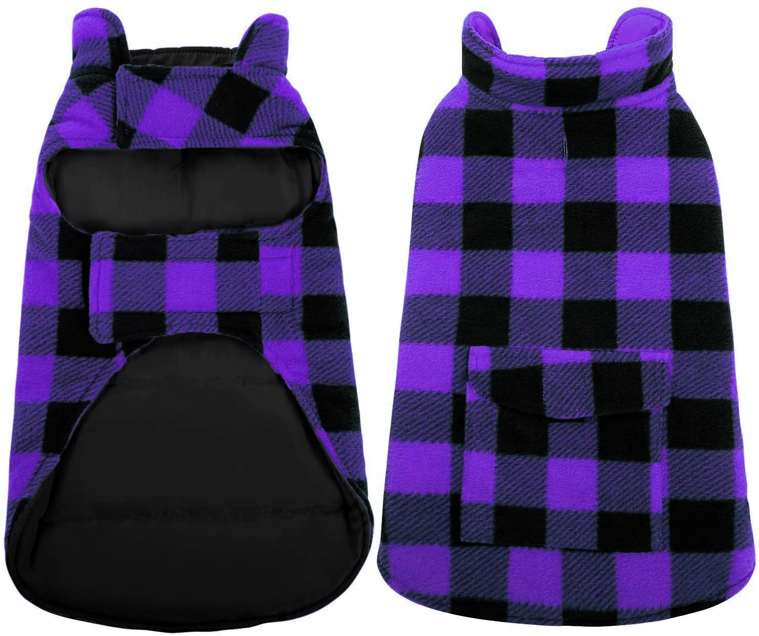 ASENKU Dog Jacket Plaid Reversible Vest - Waterproof Dog Coat for Cold Weather, Perfect for Small to Large Dogs