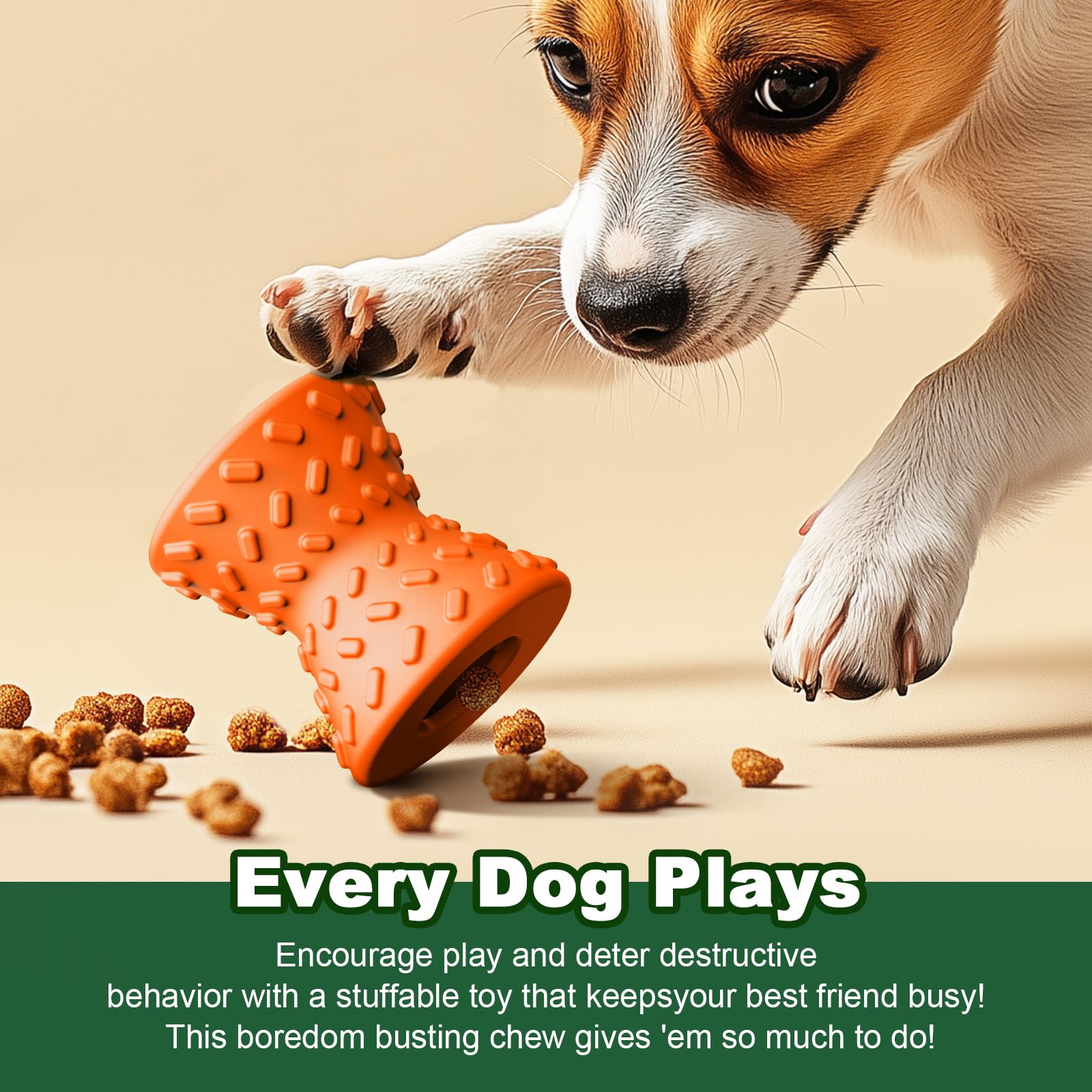 Doudele Puppy Toys, Toys For Small Dogs, Dog Treat Toy For Traning, Interactive Toy, Dog Treat Dispenser Toy,Natural Rubber Dumb