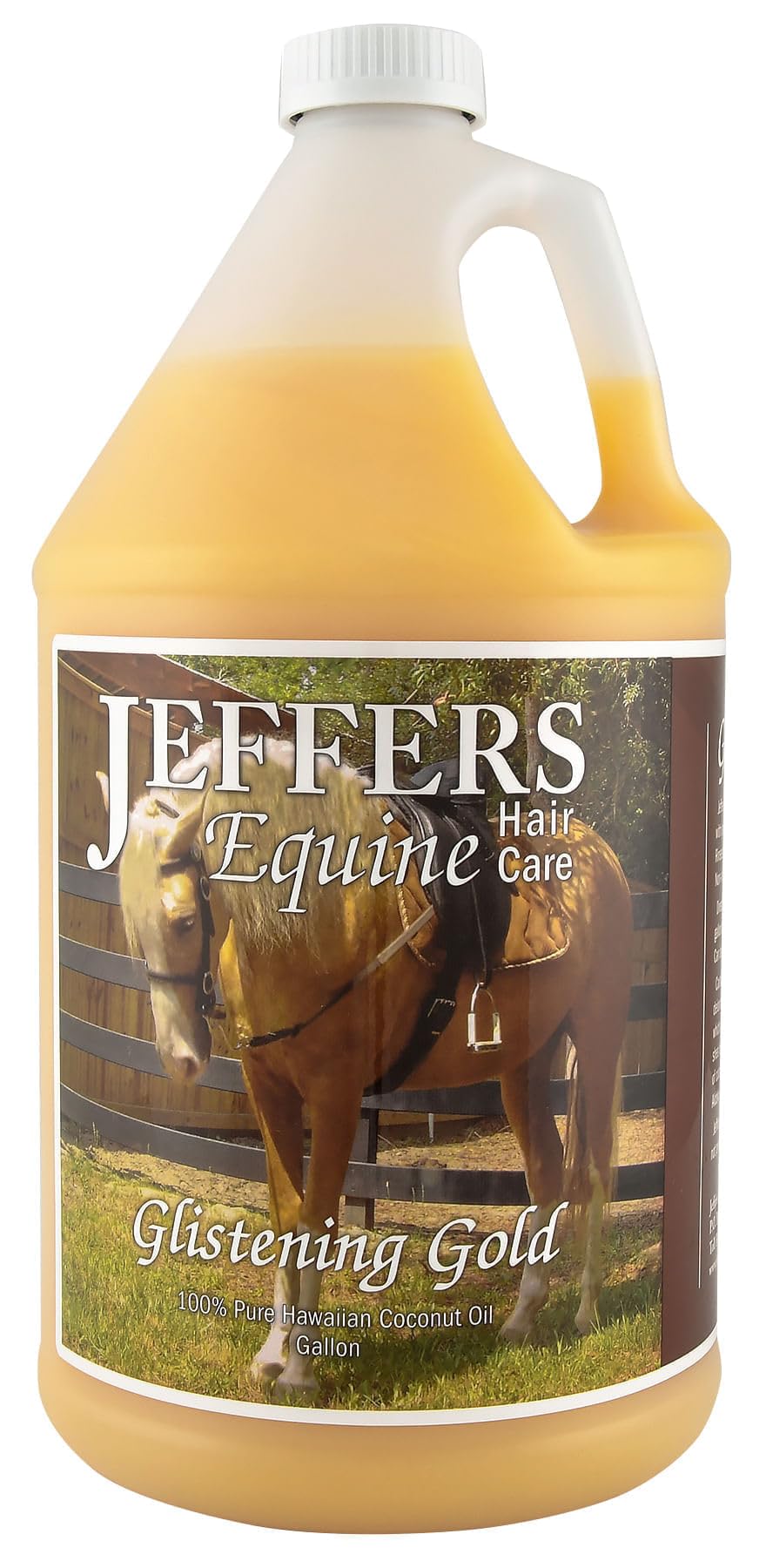 Jeffers Equine Glistening Gold Horse Shampoo, 1 Gal -All Natural Tearless Shampoo For Horses, Moisturizing With Vitamin E & Coco
